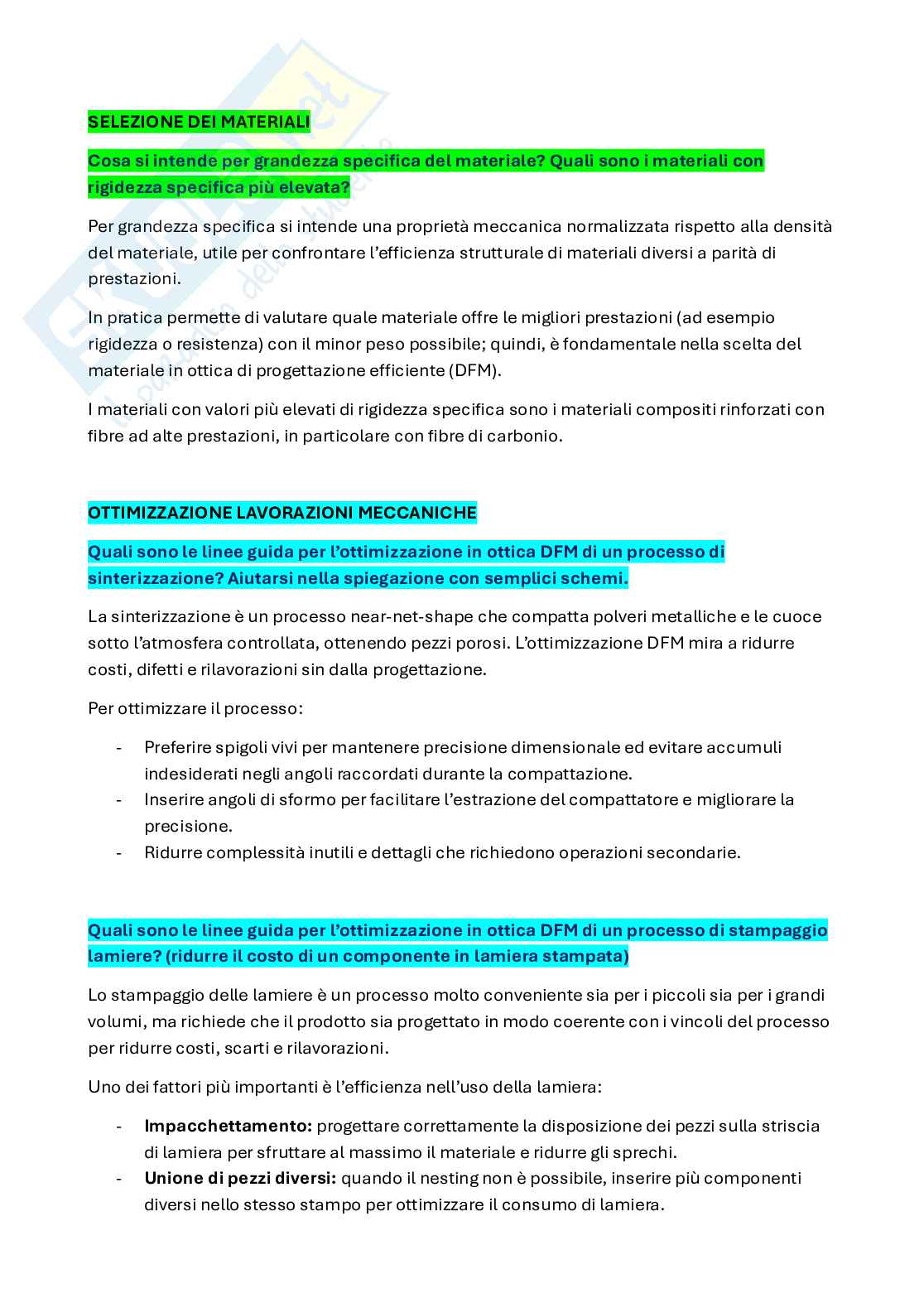 Domande con risposte esame Optimization and innovation of production processes Pag. 11