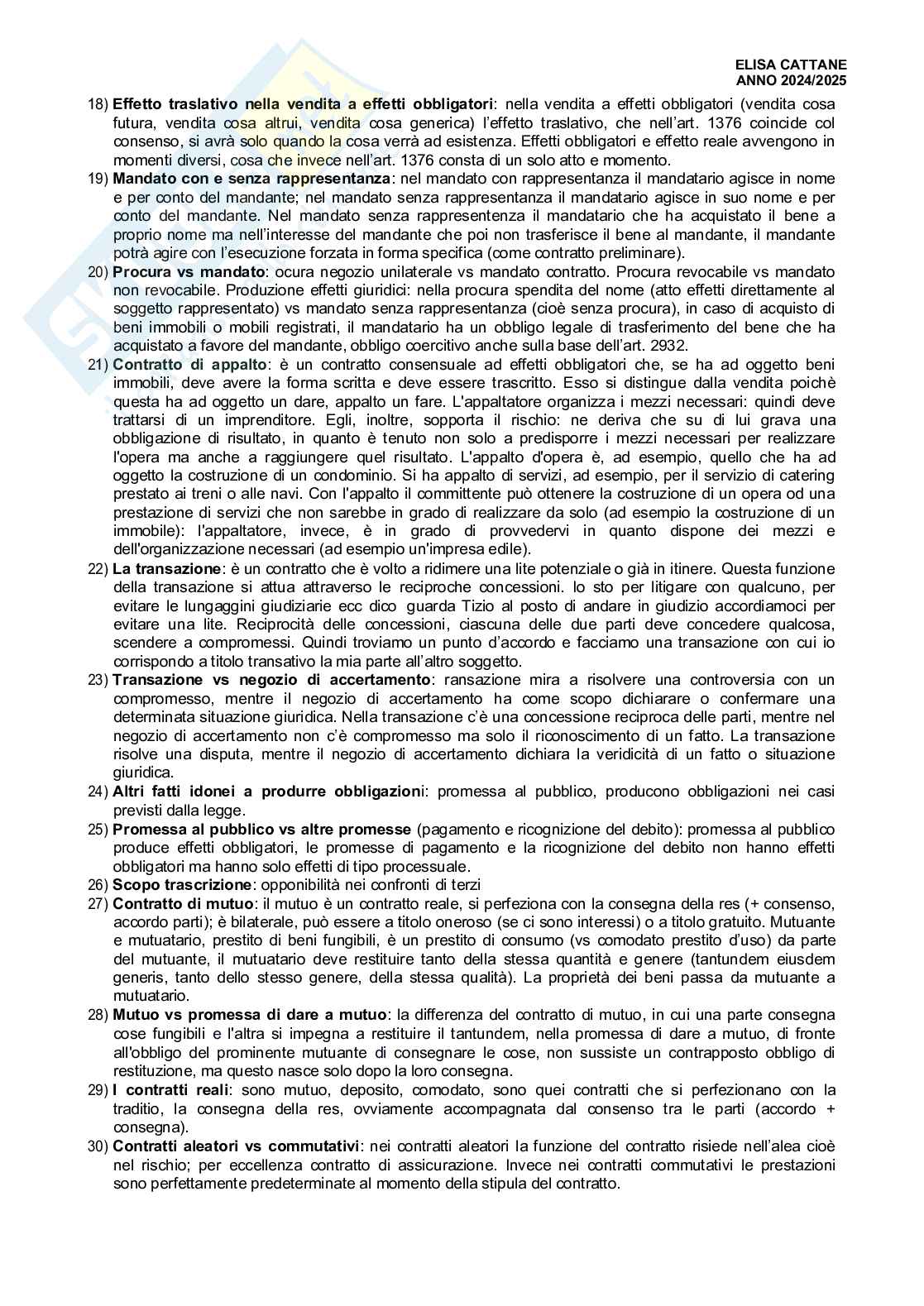 Contratti in generale - Diritto privato Pag. 2