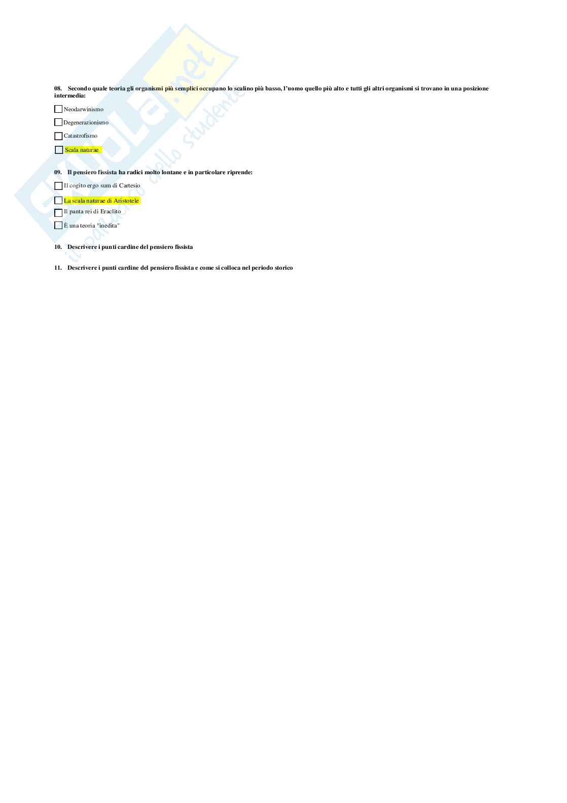 Paniere Antropologia 2026 - Quiz Risolti e domande extra Pag. 11
