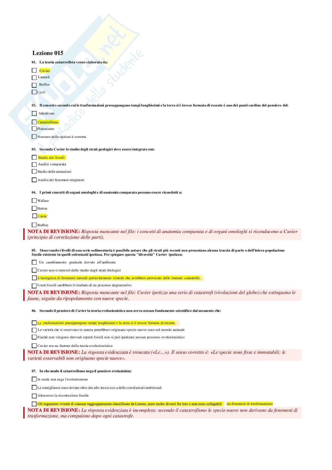 Paniere Antropologia 2026 - Quiz Risolti e domande extra Pag. 16