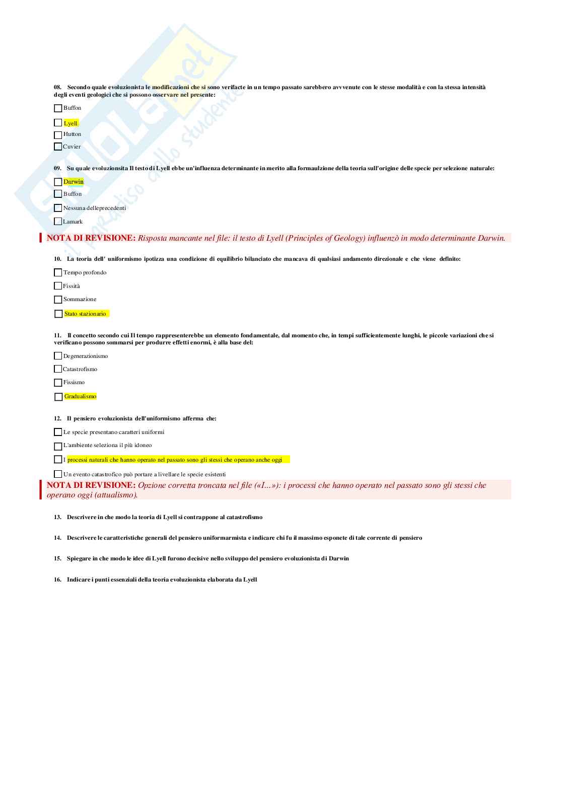 Paniere Antropologia 2026 - Quiz Risolti e domande extra Pag. 21