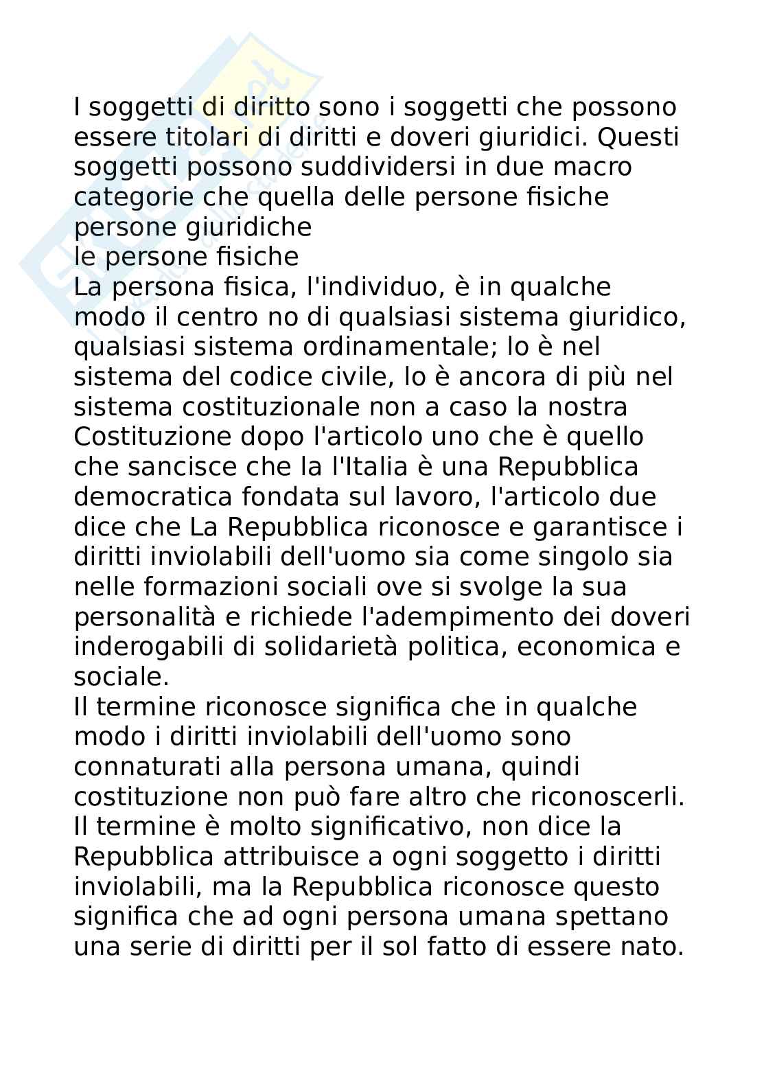 Diritto privato Pag. 1