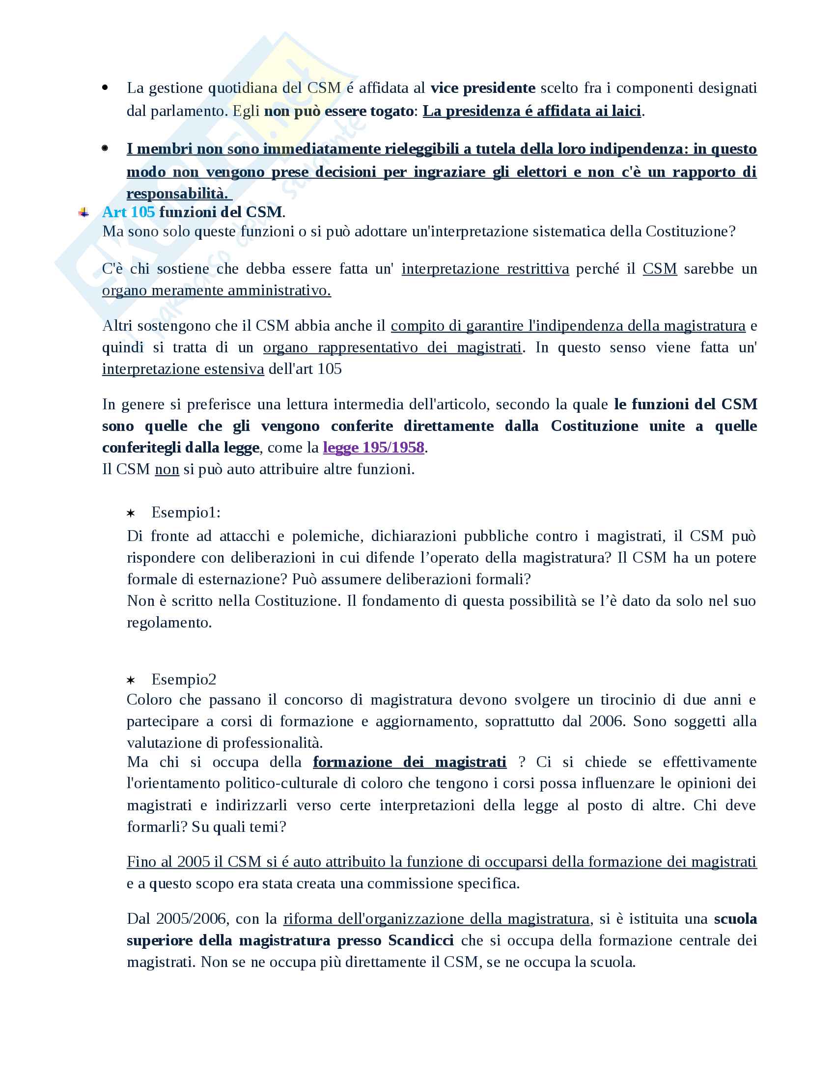 Appunti Modulo Il Sistema Costituzionale Della Magistratura