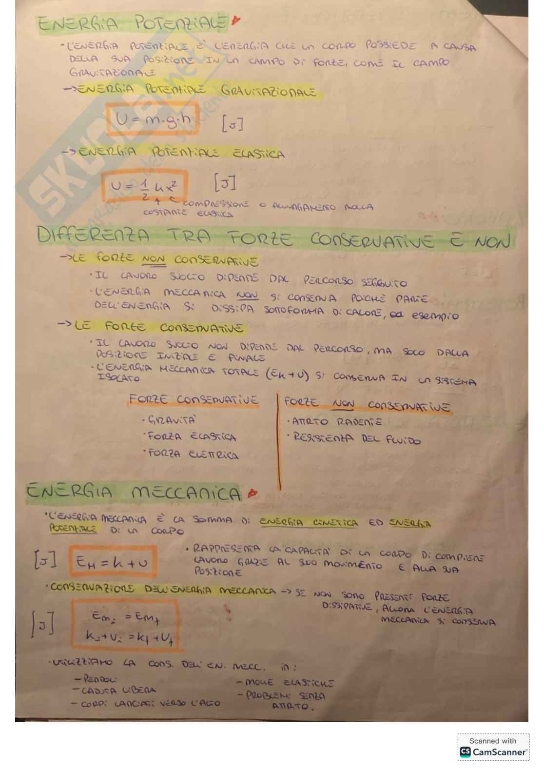 Formulario di Fisica generale, parte di Meccanica Pag. 6