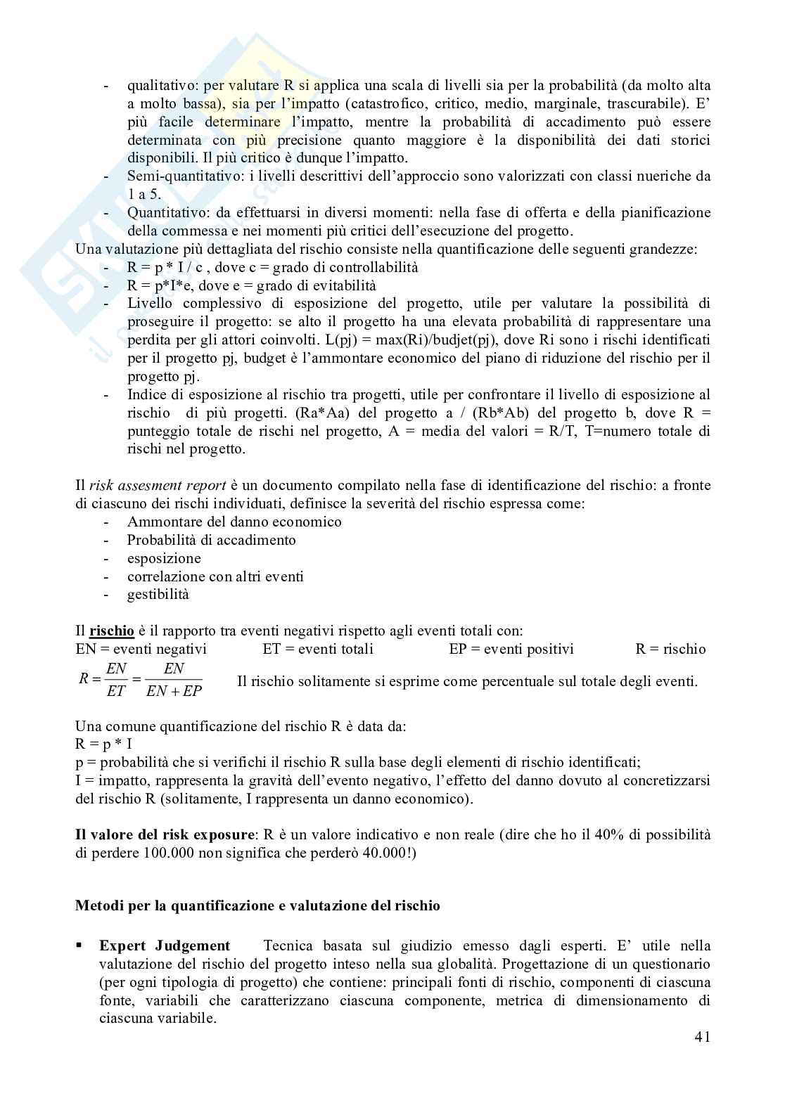 Gestione dei progetti - Teoria, esercizi e temi d'esame Pag. 41