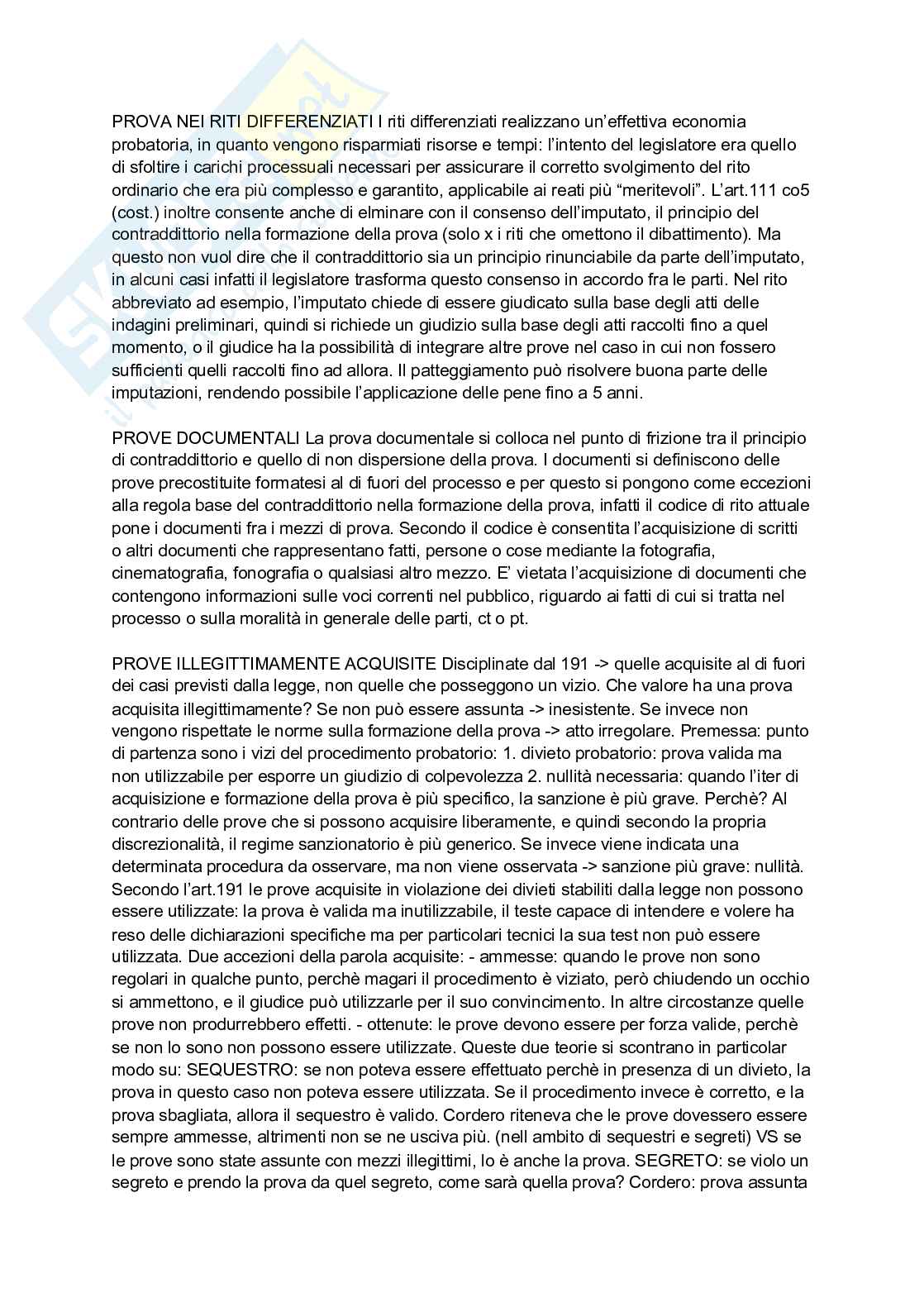 Diritto delle prove penali Pag. 6