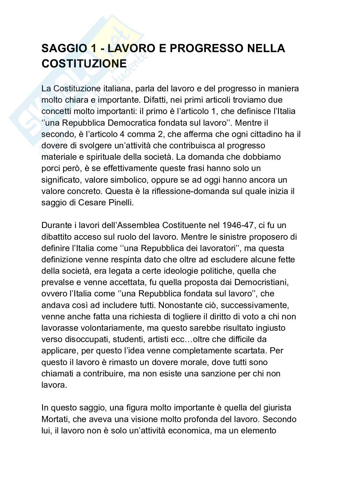 Riassunto esame Diritto pubblico per lo sviluppo sostenibile, Prof. Martire Dario, libro consigliato Diritto costituzionale dell’economia , Pinelli, Martire  Pag. 2