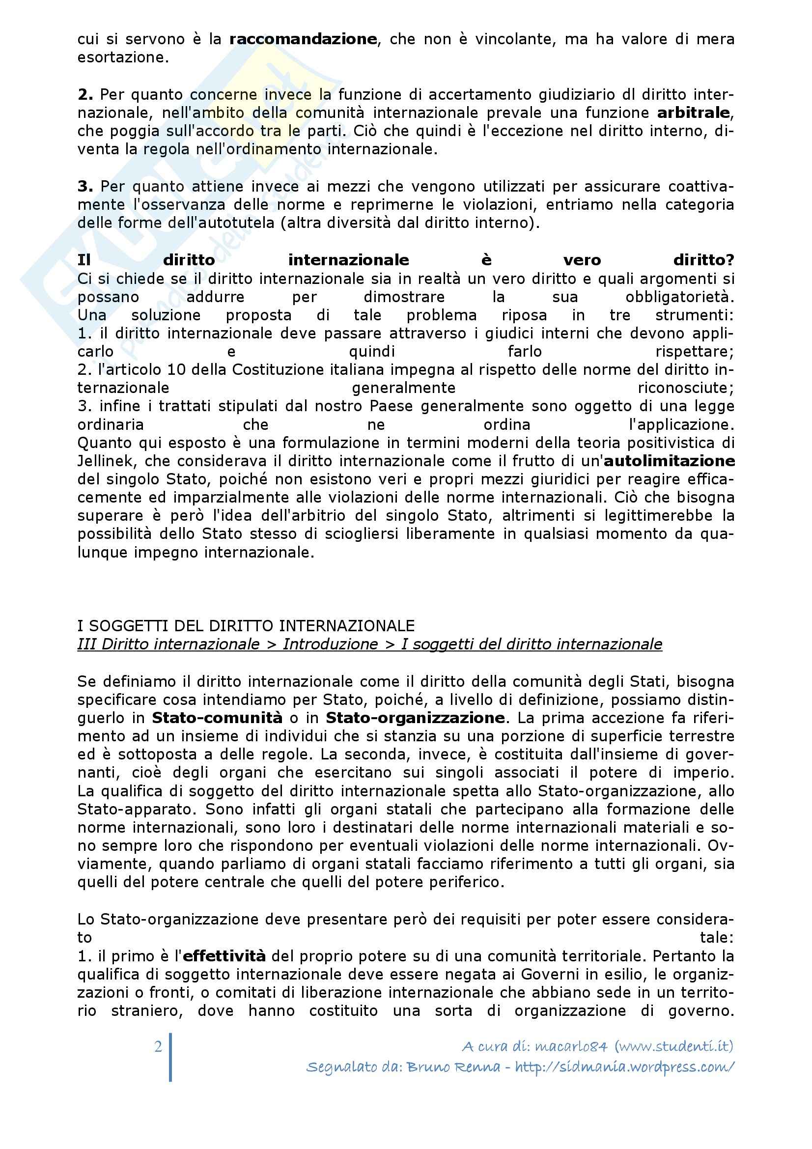 Riassunto esame Diritto Internazionale, prof. Balboni, libro consigliato Diritto Internazionale, Conforti Pag. 2
