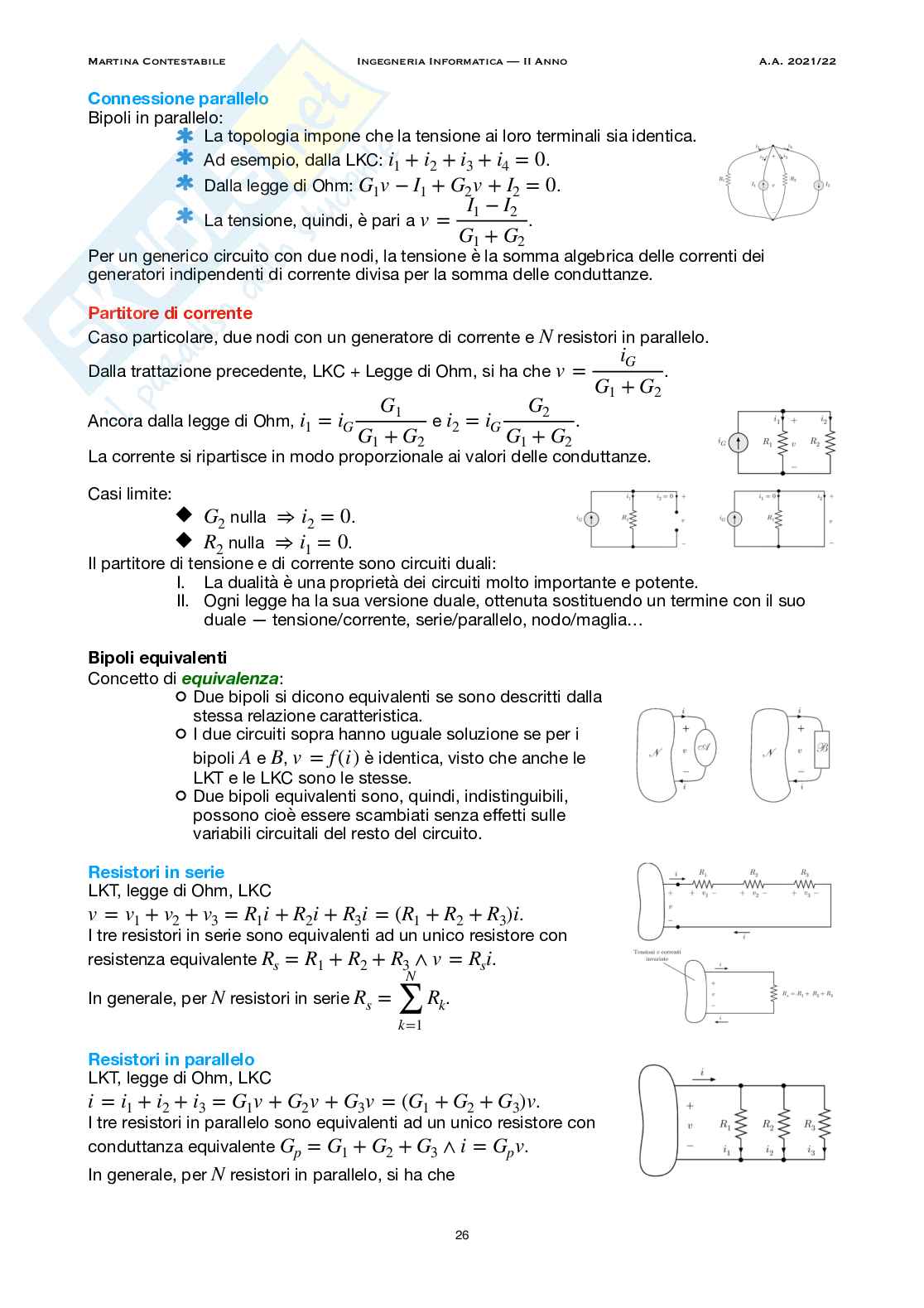 Circuiti elettrici per l'elettronica Pag. 26