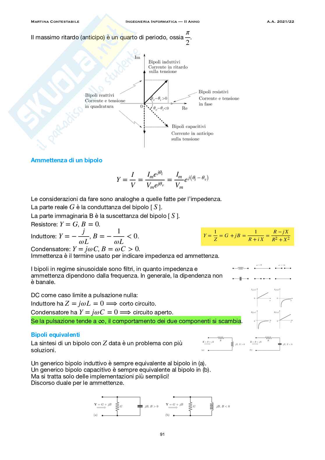 Circuiti elettrici per l'elettronica Pag. 91