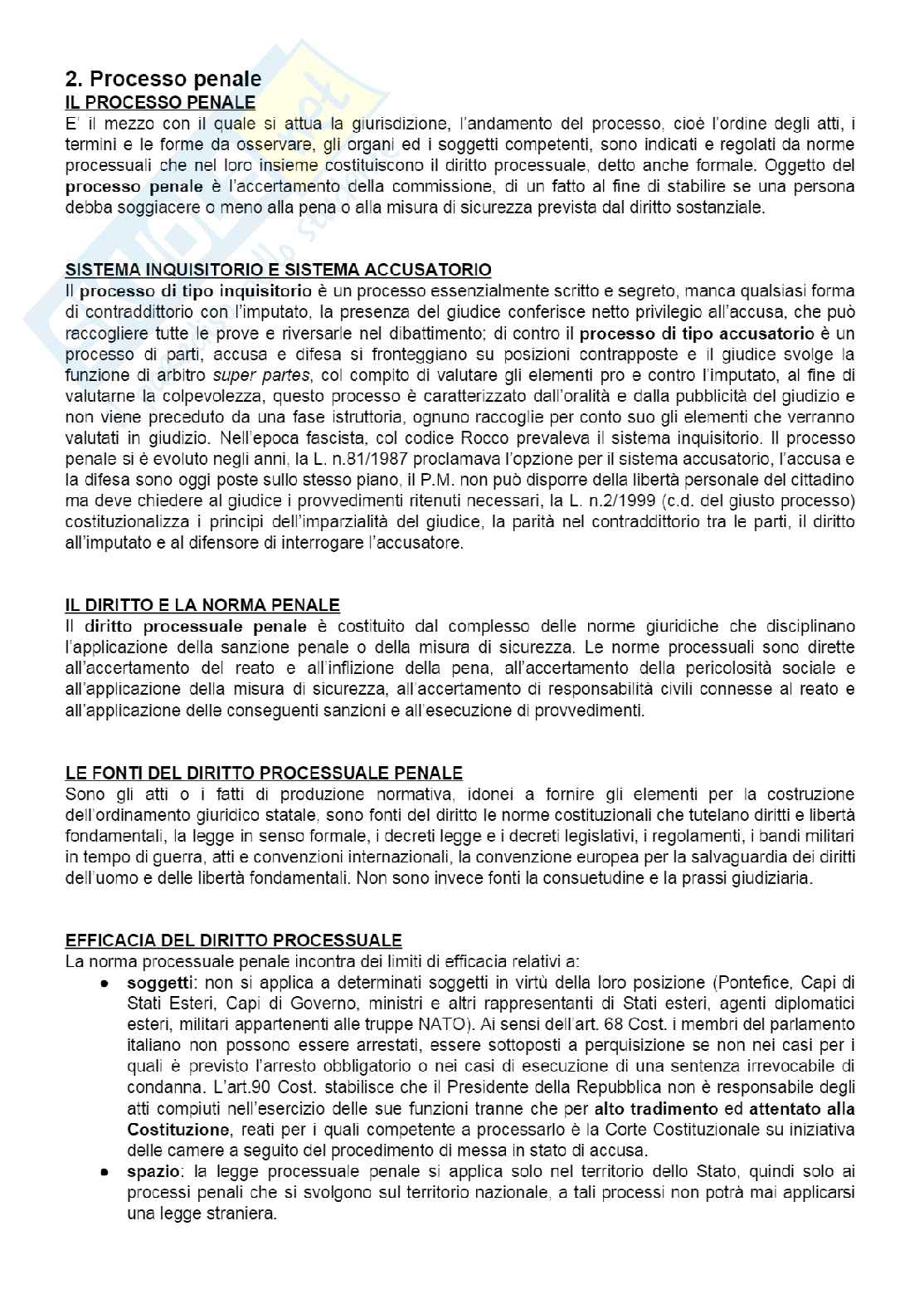 Diritto processuale penale Pag. 2