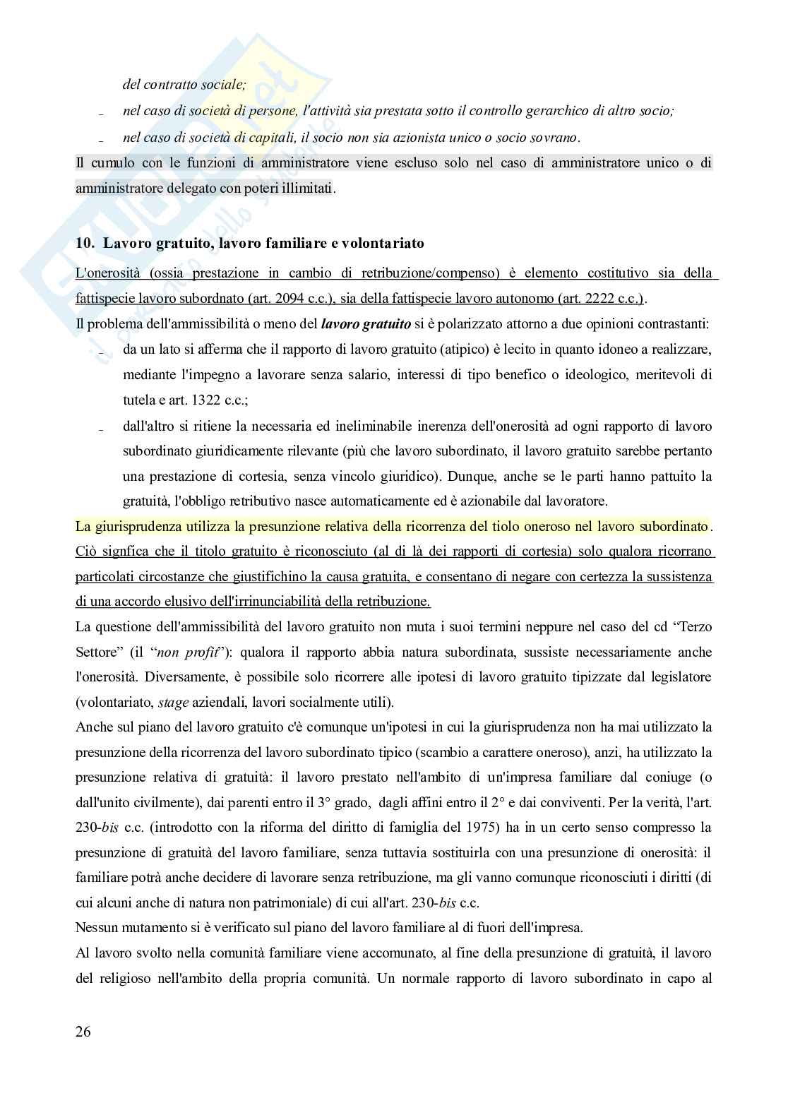 Riassunto esame Diritto del lavoro, Prof. Carinci Maria Teresa, libro consigliato Diritto del lavoro - Vol. 2 (Il Rapporto di lavoro subordinato), 10^edizione, Carinci, De Luca Tamajo, Tosi, Treu Pag. 26