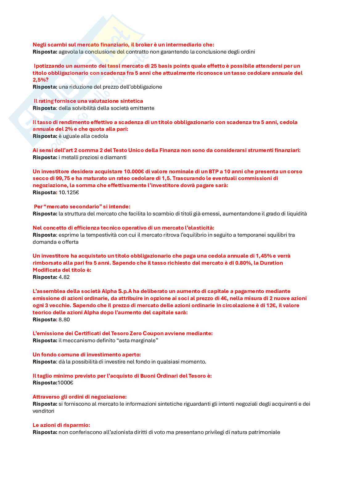 Crocette Economia degli intermediari finanziari Pag. 2