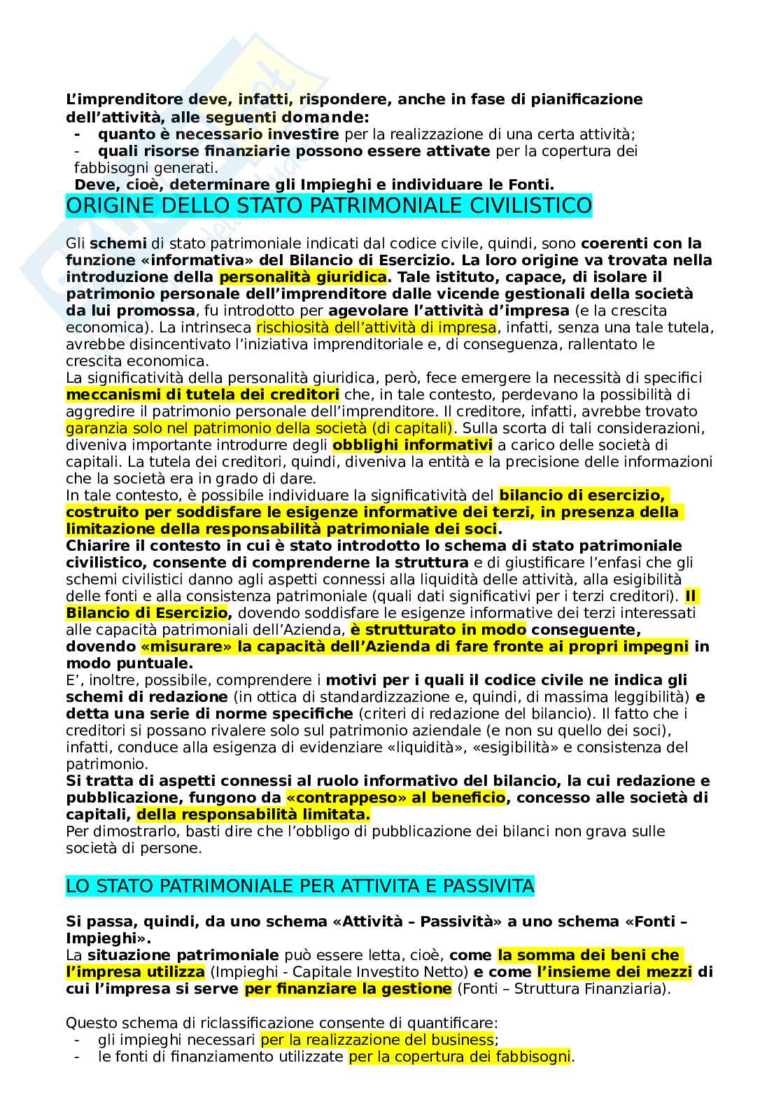 Valutazione finanziaria dei piani di indebitamento Pag. 2