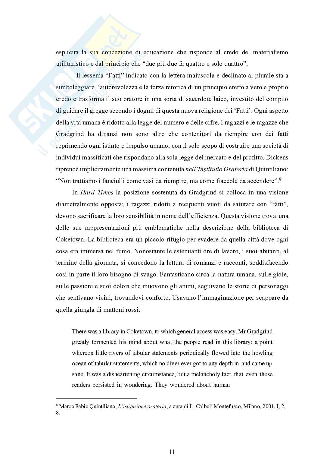  Ruolo della metafora in Dickens: Hard Times e A Tale of Twco Cities  Pag. 11