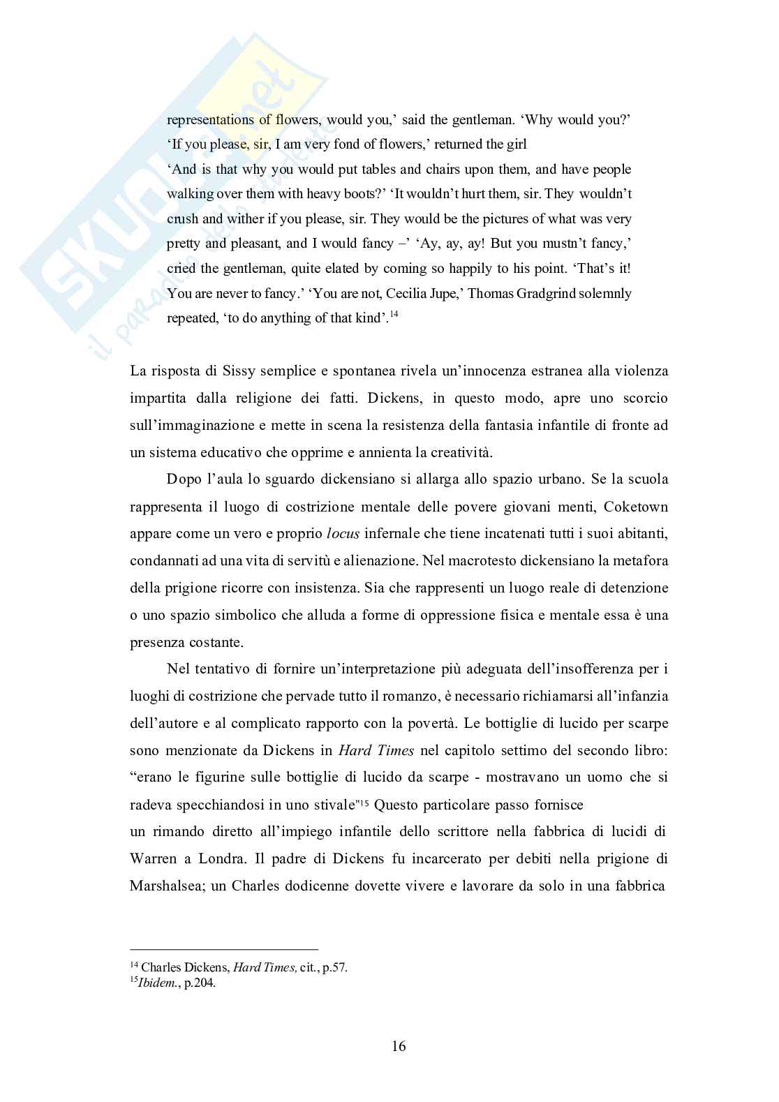  Ruolo della metafora in Dickens: Hard Times e A Tale of Twco Cities  Pag. 16