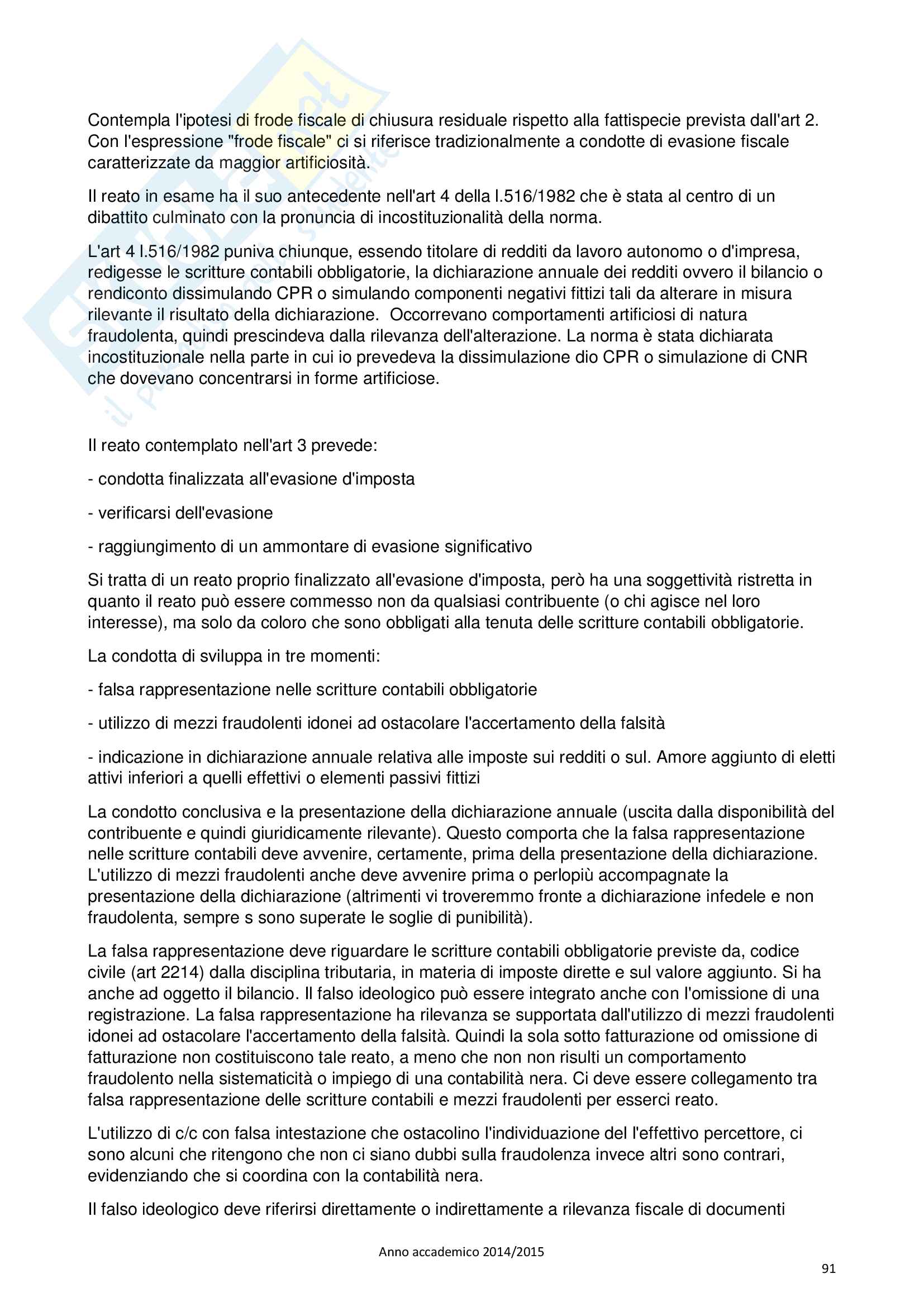 Appunti di Diritto Penale Tributario 2015 Pag. 91