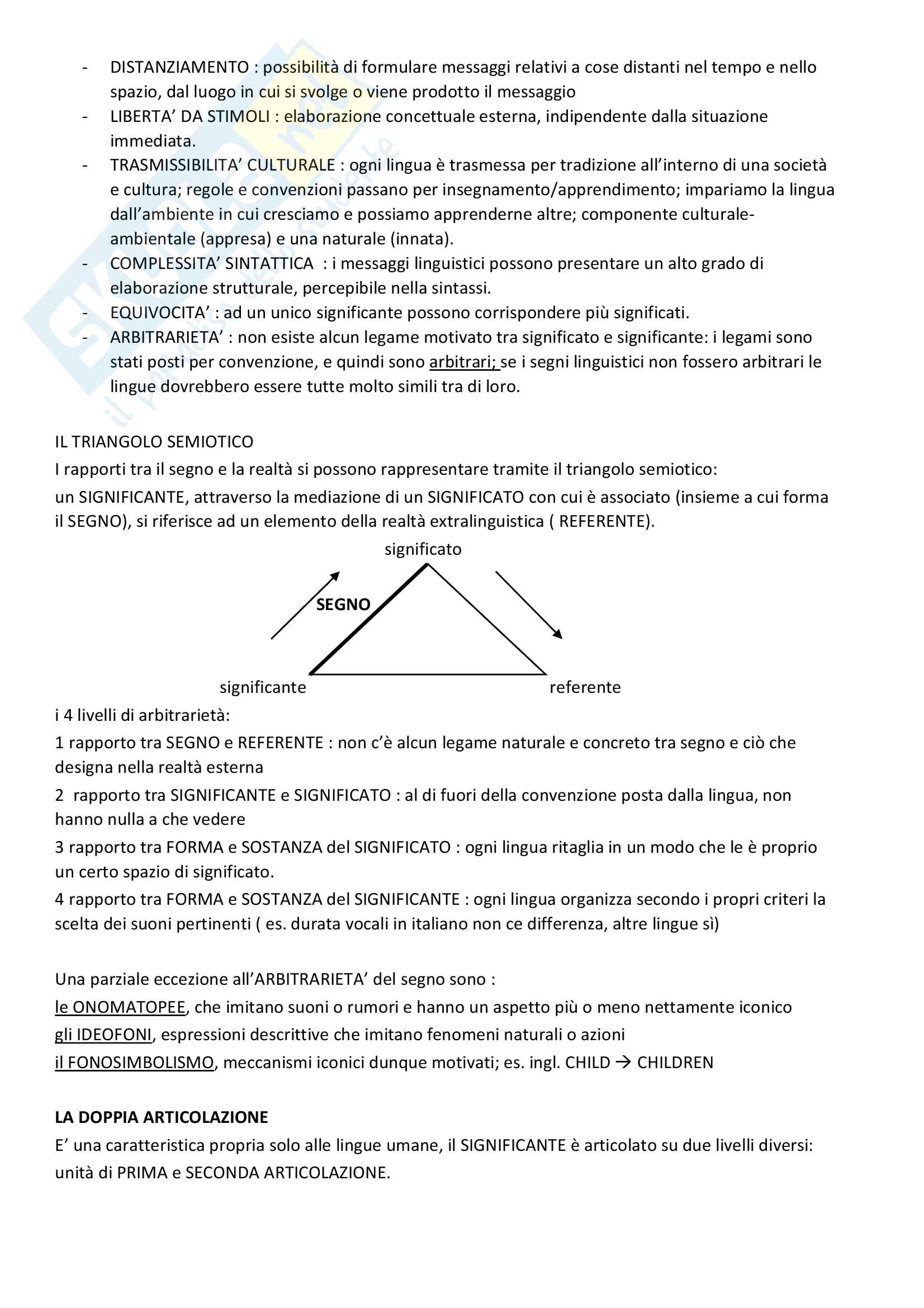 Linguistica Generale (appunti corso completo) 2015-2016 Pag. 2