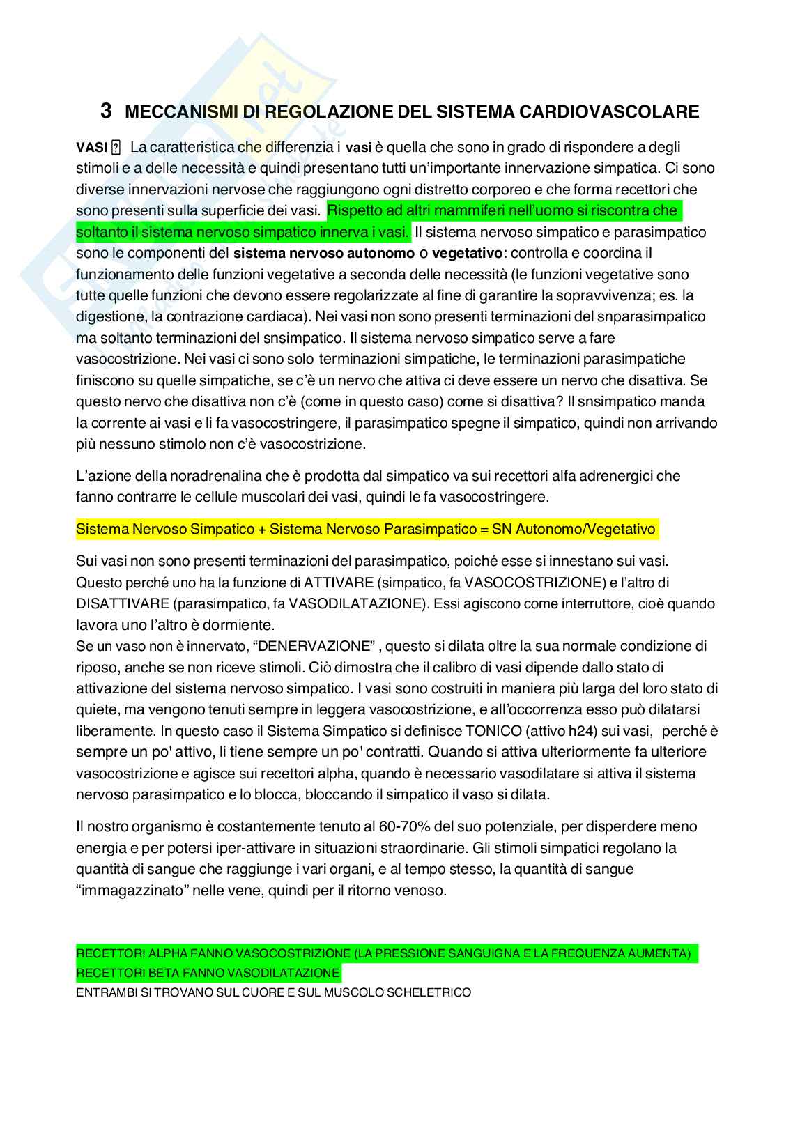 Fisiologia umana Pag. 11