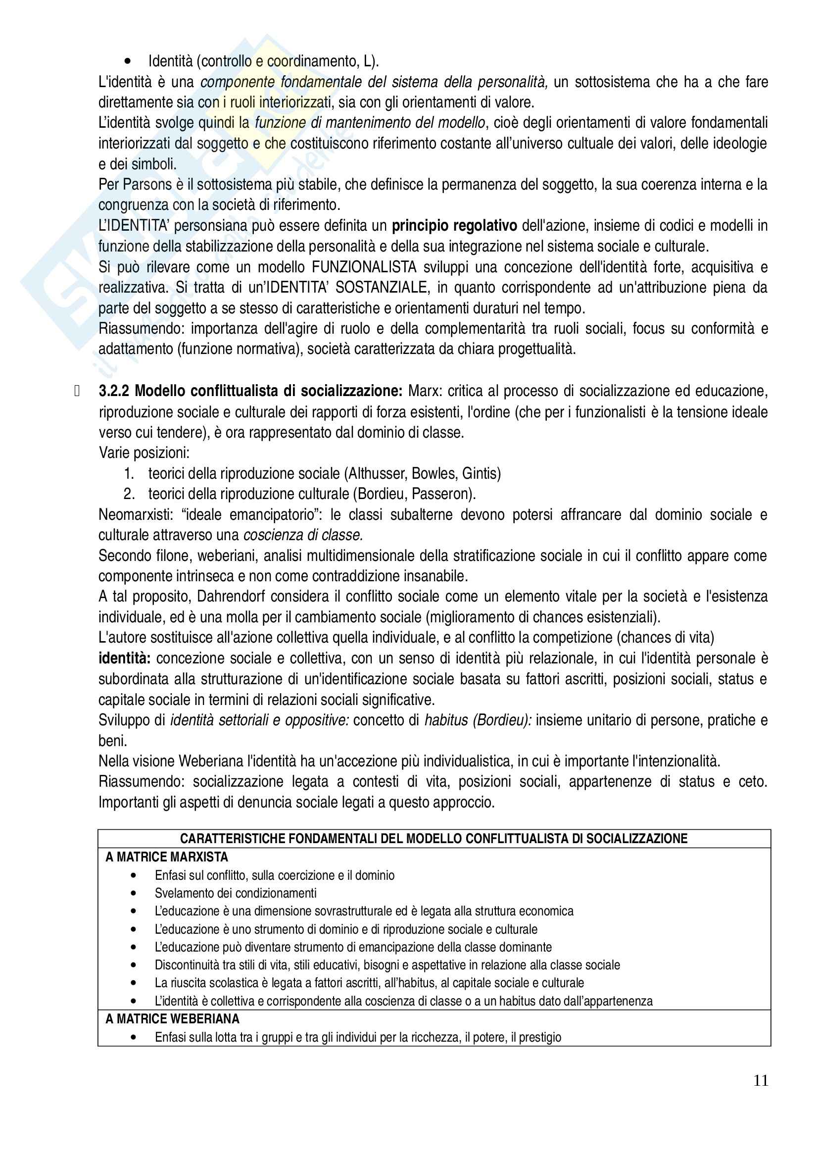 Riassunto esame sociologia dell'educazione, prof Colombo, libro consigliato Educazione e società, Besozzi Pag. 11