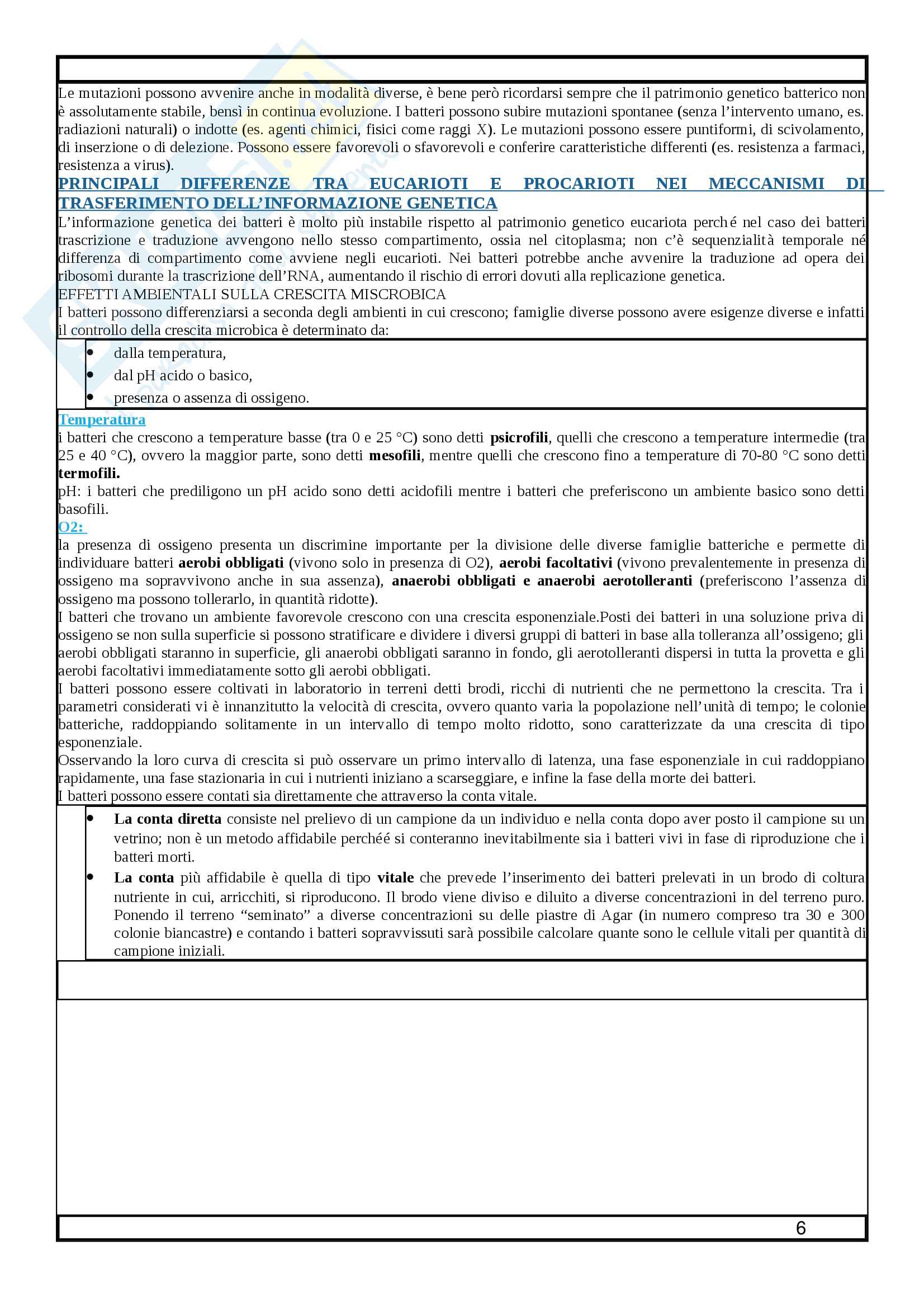 Appunti di Microbiologia Pag. 6