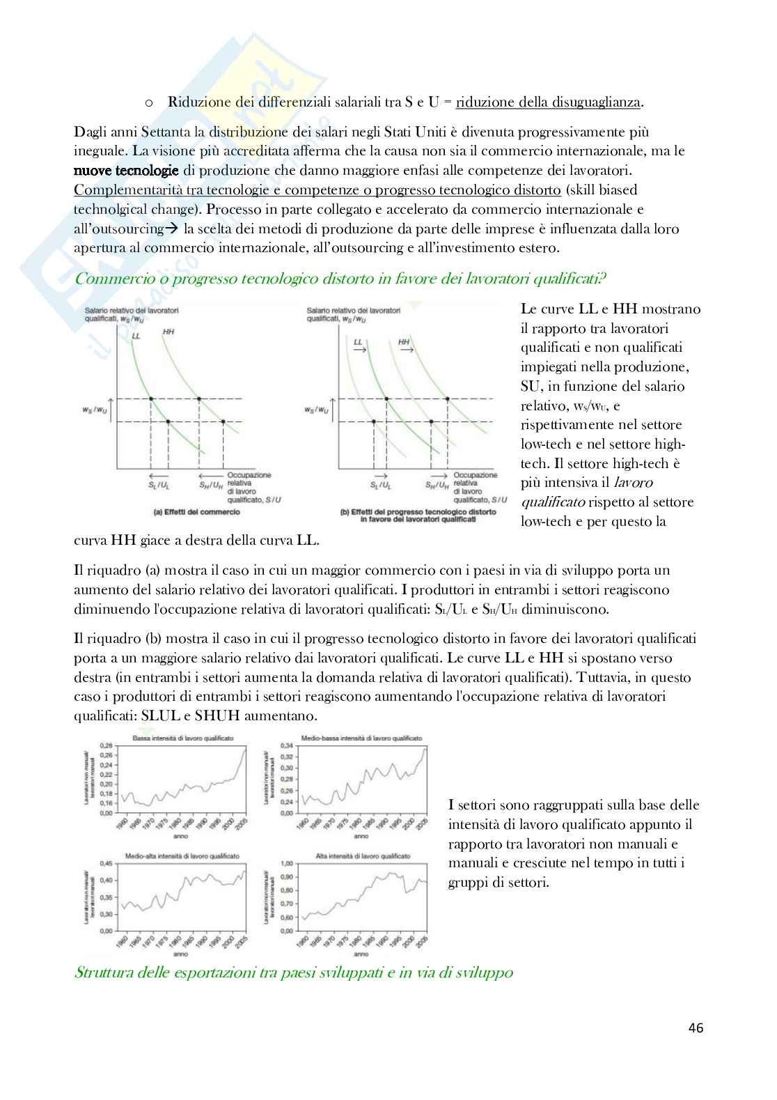 Economia degli scambi internazionali completa Pag. 46