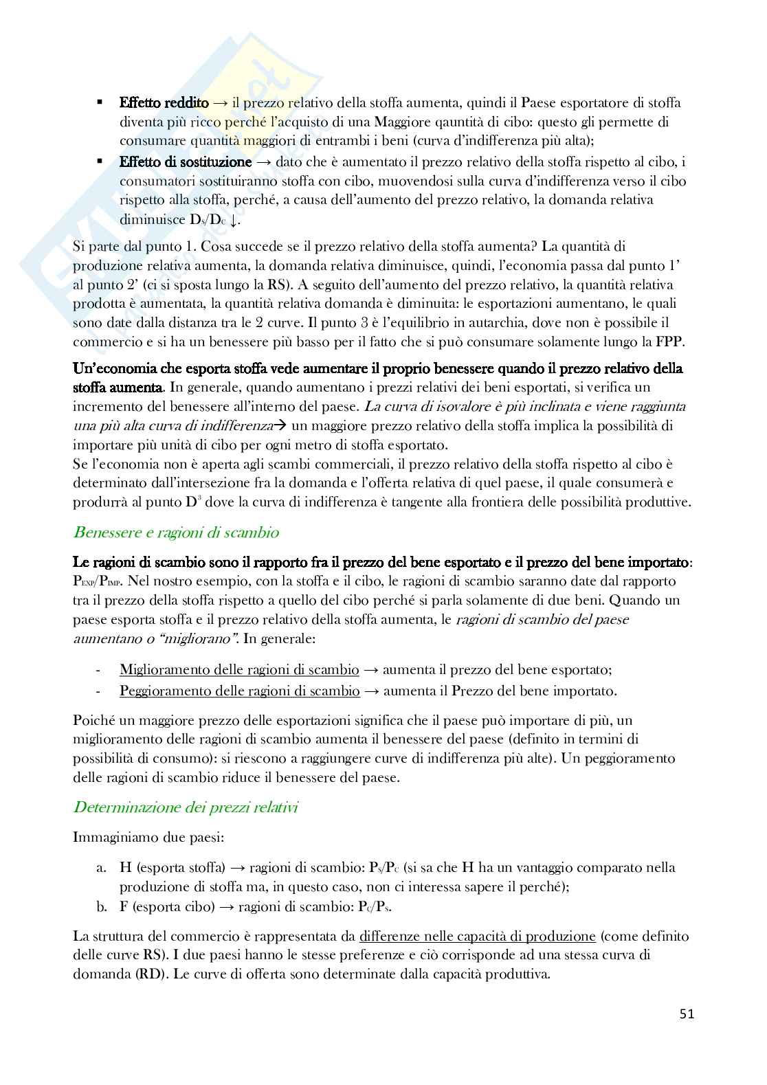 Economia degli scambi internazionali completa Pag. 51