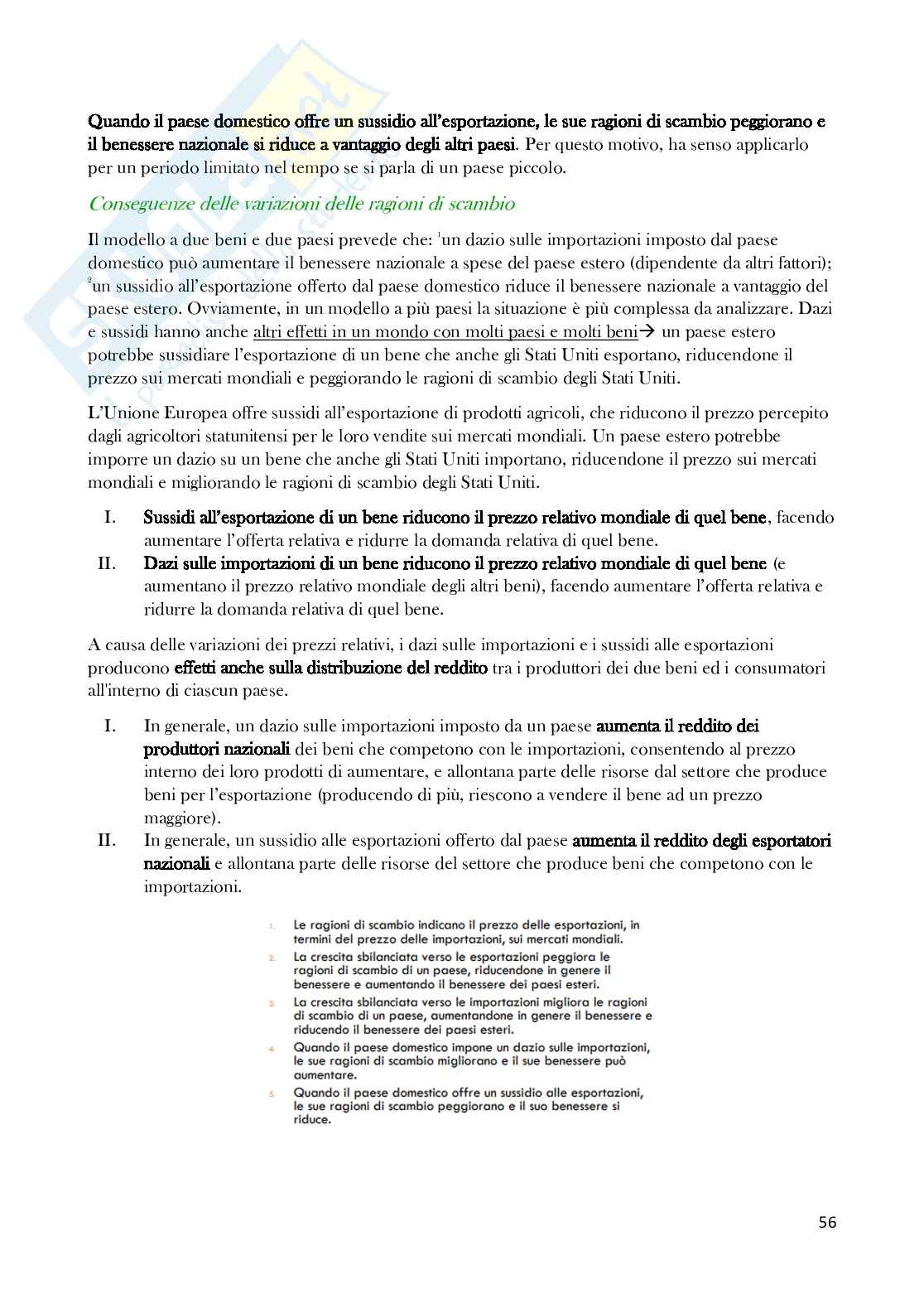 Economia degli scambi internazionali completa Pag. 56