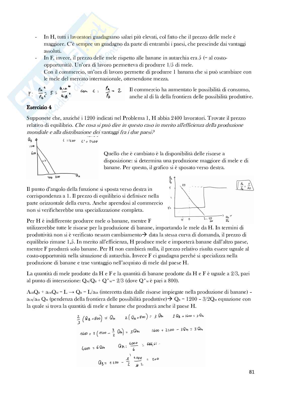 Economia degli scambi internazionali completa Pag. 81