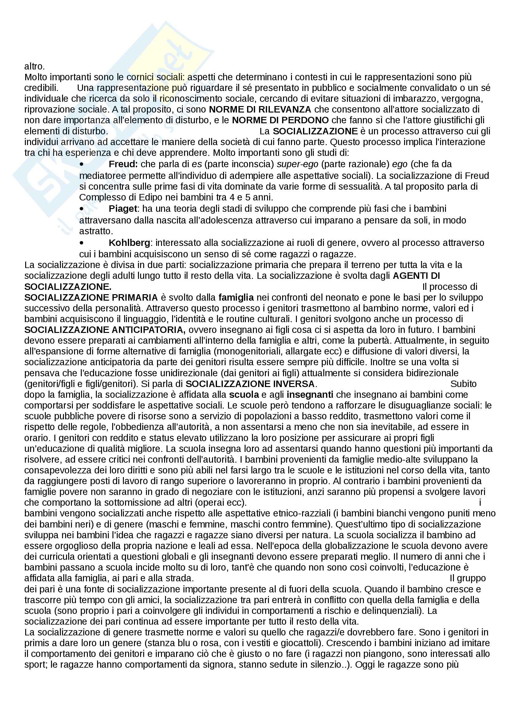 Riassunto esame Sociologia generale, prof. Salvati, libro consigliato Introduzione alla sociologia, Ritzer Pag. 16