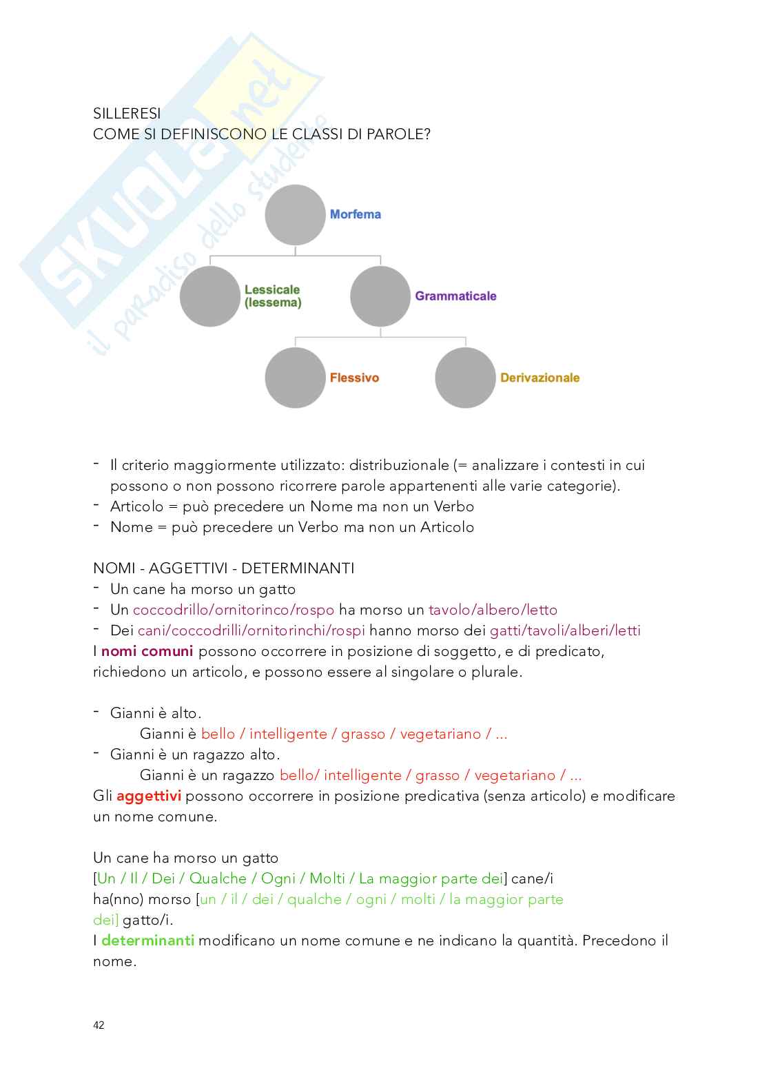 Appunti Linguistica, modulo morfologia  Pag. 11