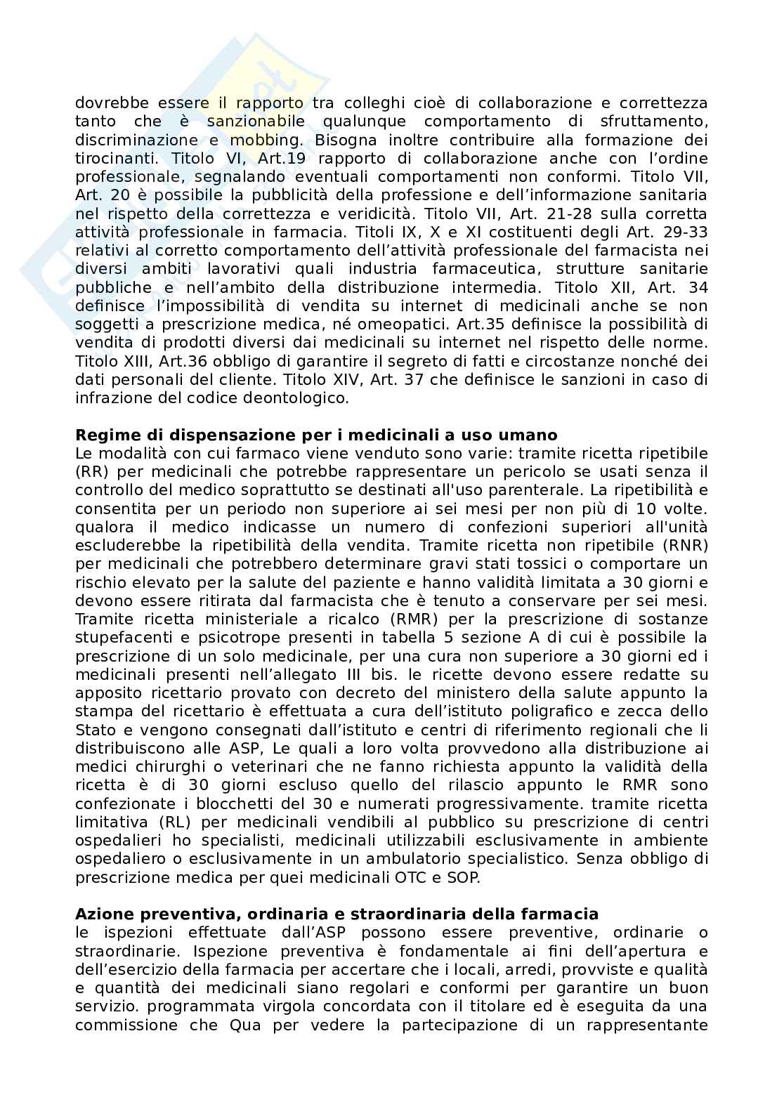 Programma di legislazione farmaceutica concetti fondamentali spiegati in modo semplice e lineare Pag. 2