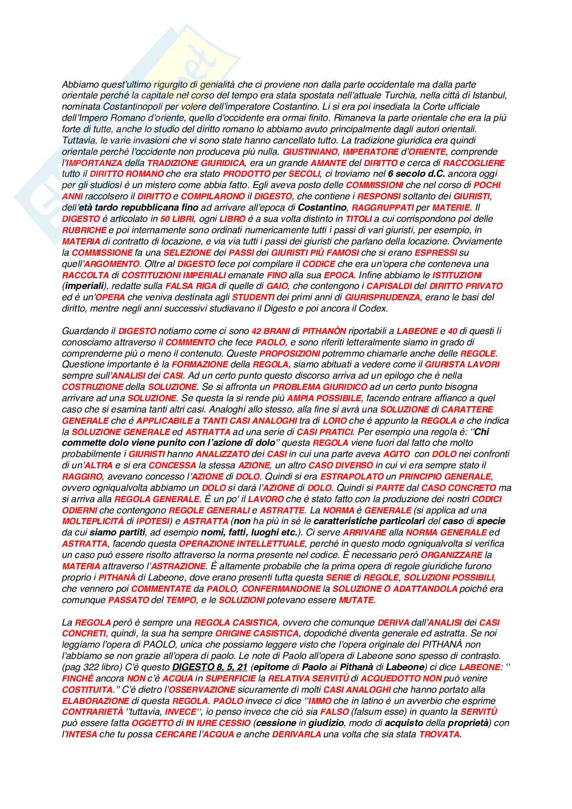 Riassunto esame Diritto romano, Prof. Frunzio Marina, libro consigliato C.A. Cannata, Per una storia della scienza giuridica europea, I. Dalle origini all'opera di Labeone, Giappichelli, Torino, 1997, C. Cannata Pag. 31