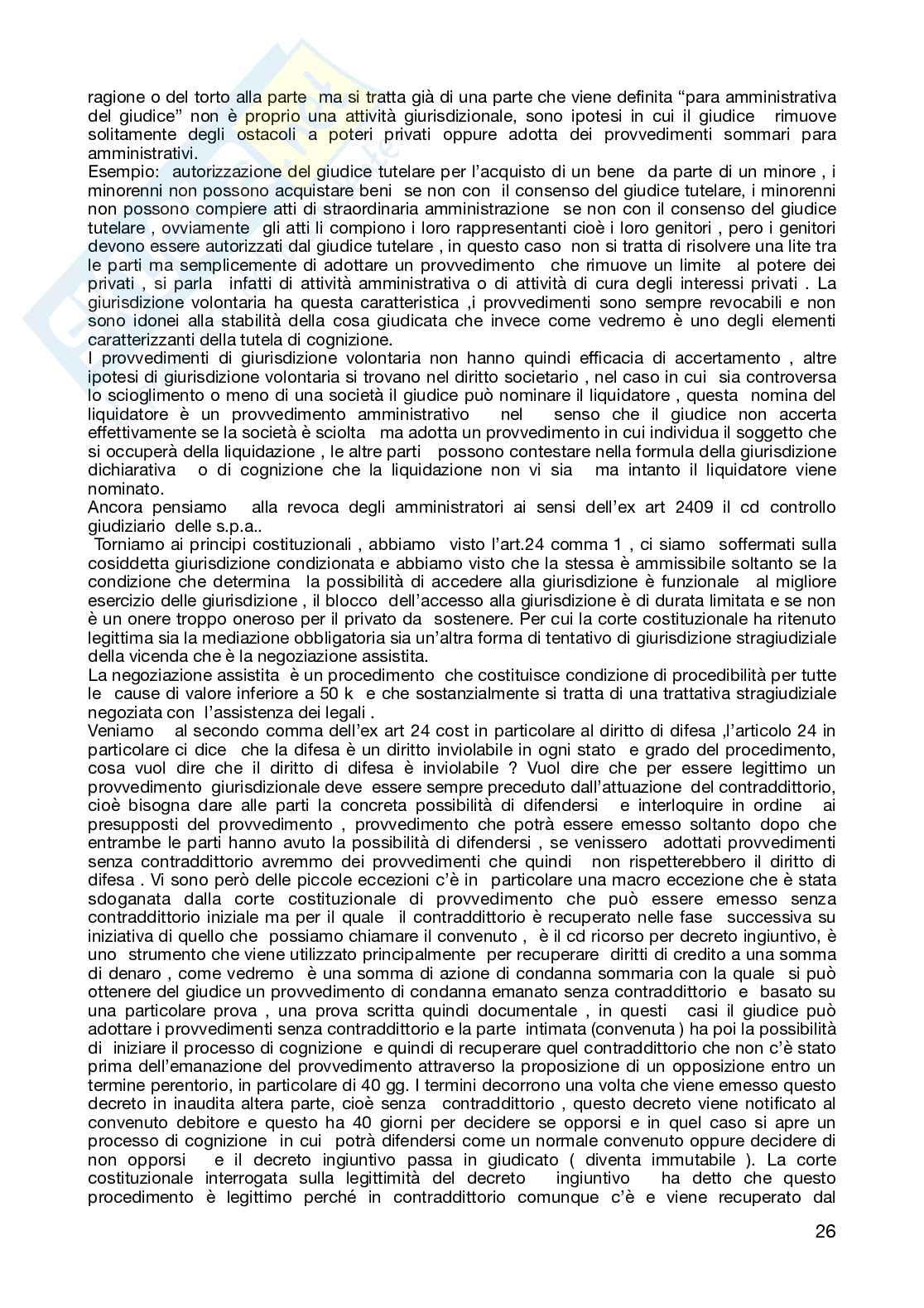 Riassunto esame Procedura civile, Prof. Villata Stefano Alberto, libro consigliato Procedura civile, Caratta, Mandrioli Pag. 26