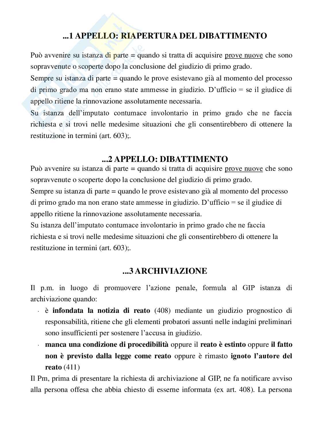 Appunti Diritto processuale penale  Pag. 1