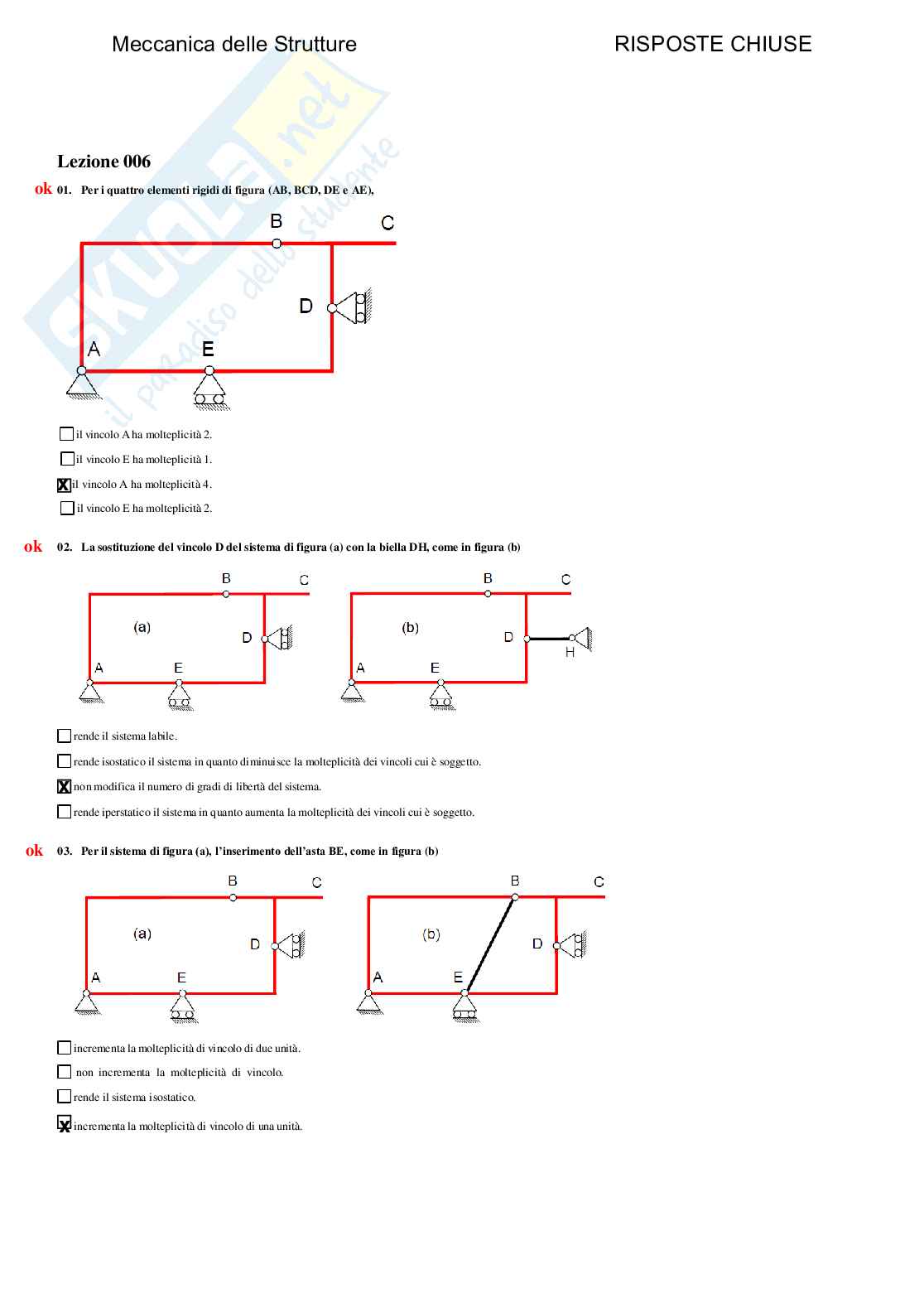 Meccanica delle strutture - Paniere compilato Pag. 11