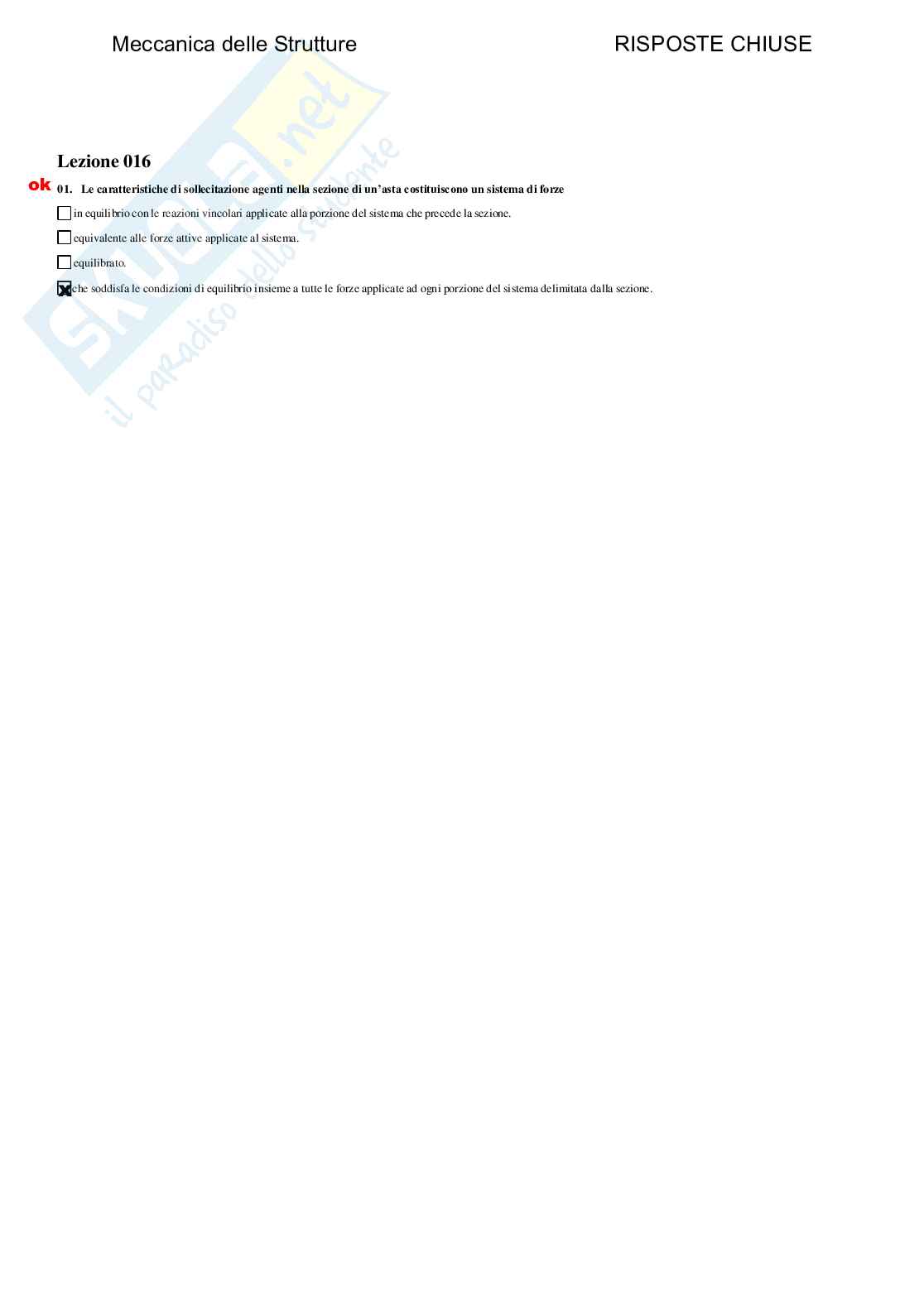 Meccanica delle strutture - Paniere compilato Pag. 21