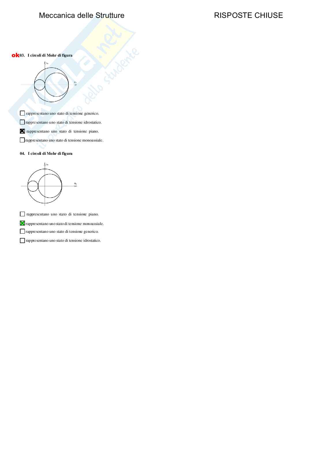 Meccanica delle strutture - Paniere compilato Pag. 56