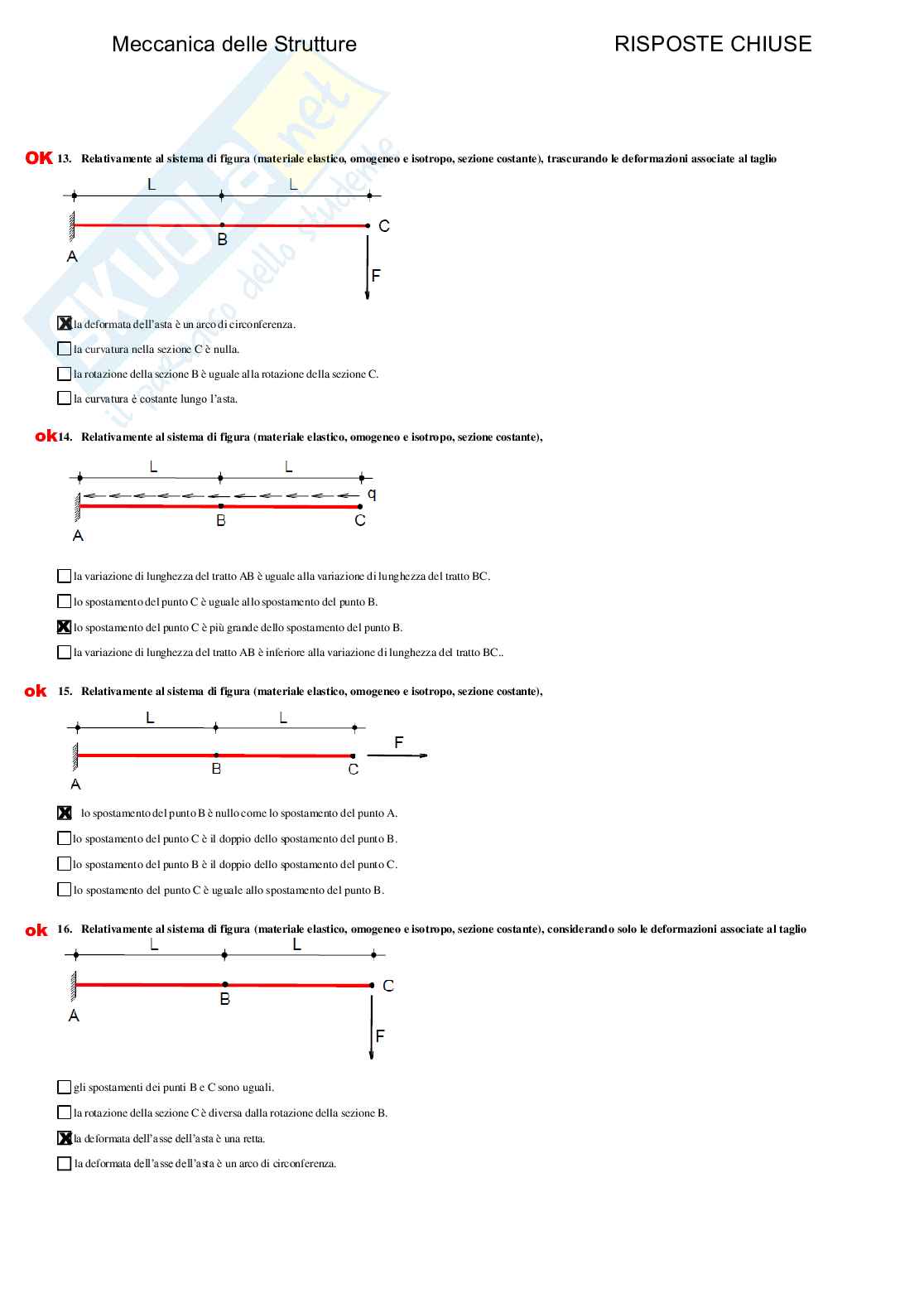Meccanica delle strutture - Paniere compilato Pag. 81