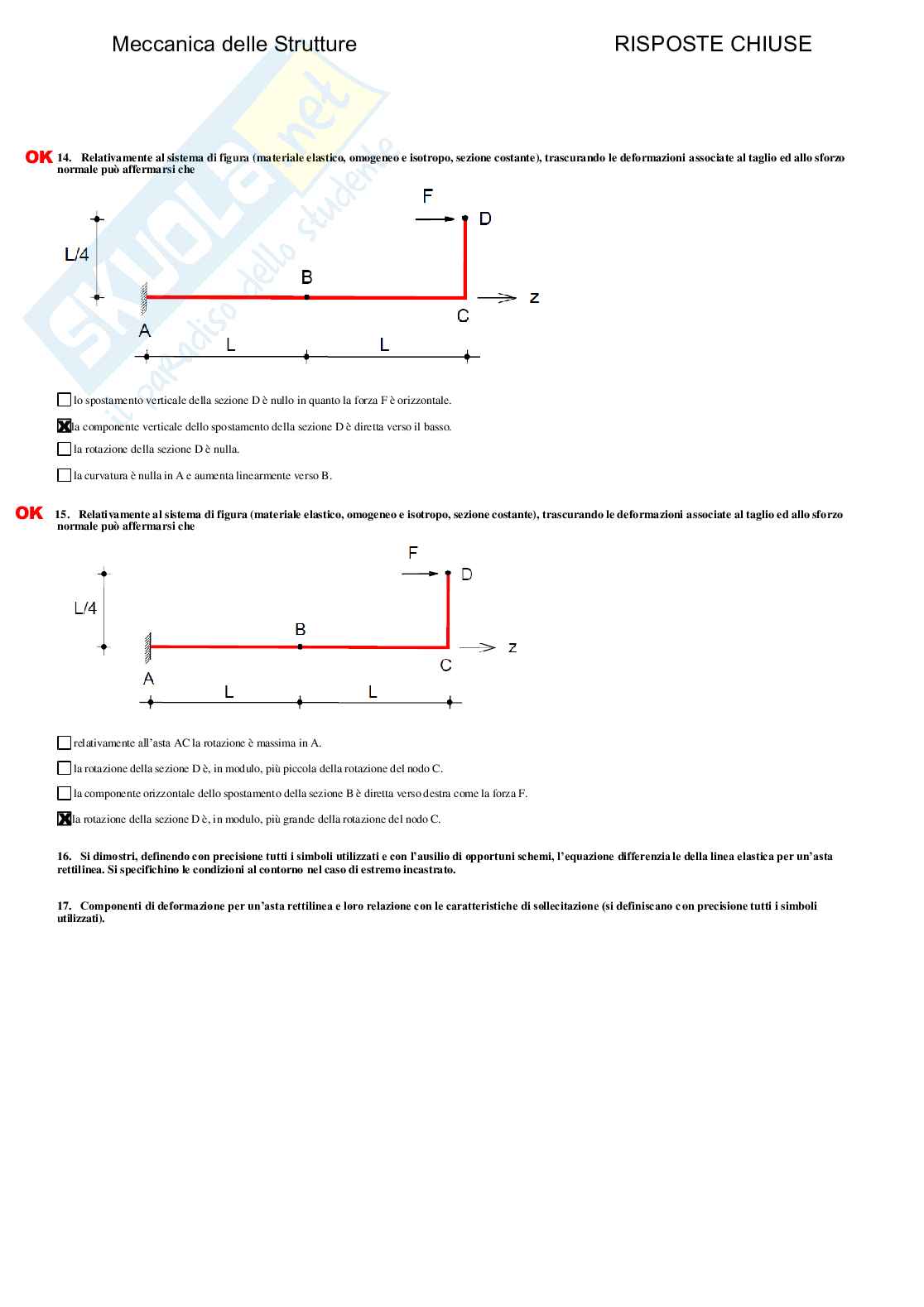 Meccanica delle strutture - Paniere compilato Pag. 86