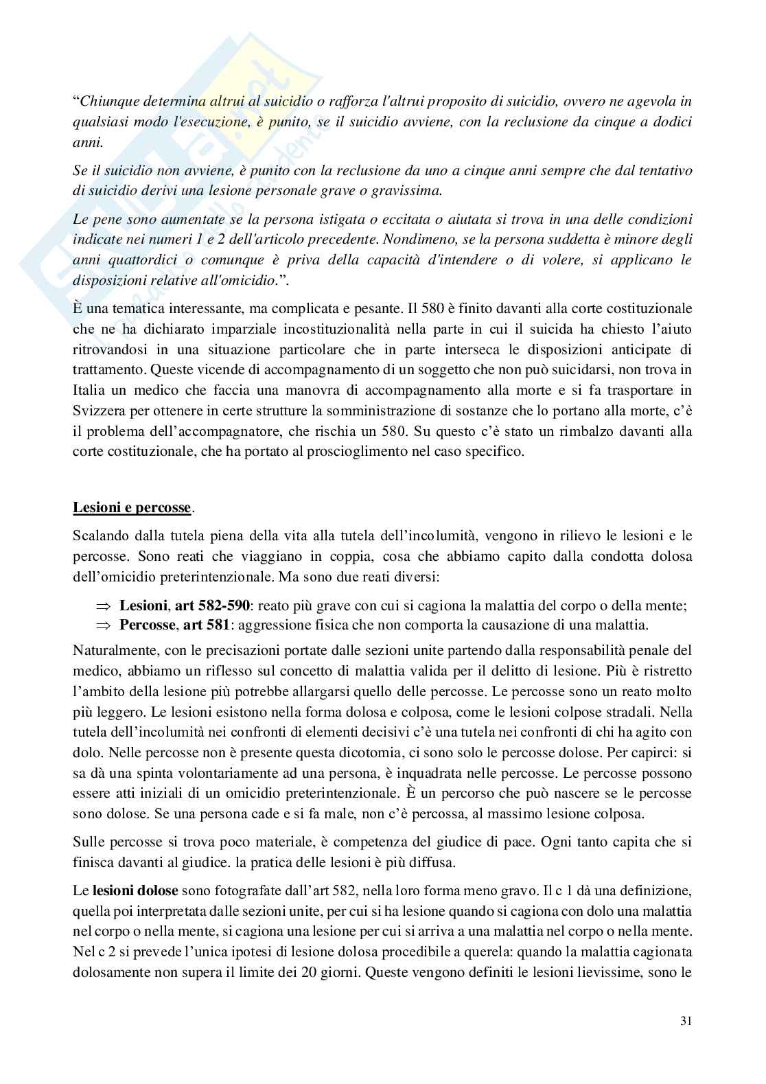 Diritto penale II - Reati contro la persona Pag. 31