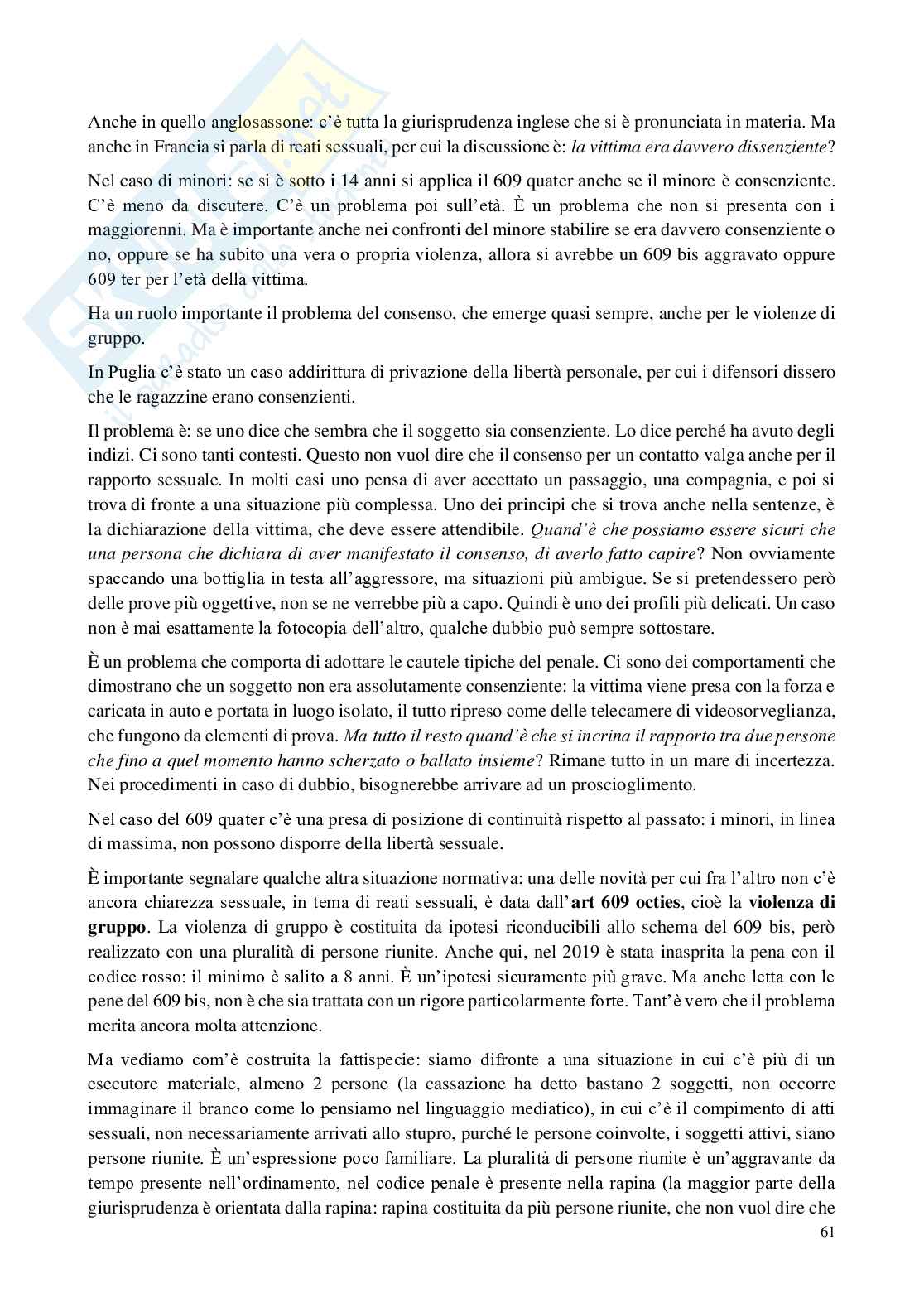 Diritto penale II - Reati contro la persona Pag. 61
