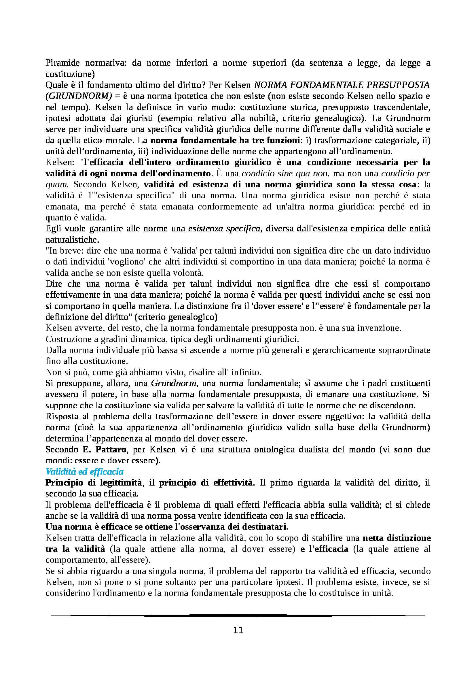 Riassunto esame Filosofia del Diritto, prof. Rotolo, libro consigliato Temi e Problemi di Filosofia del Diritto, Pattaro Pag. 11