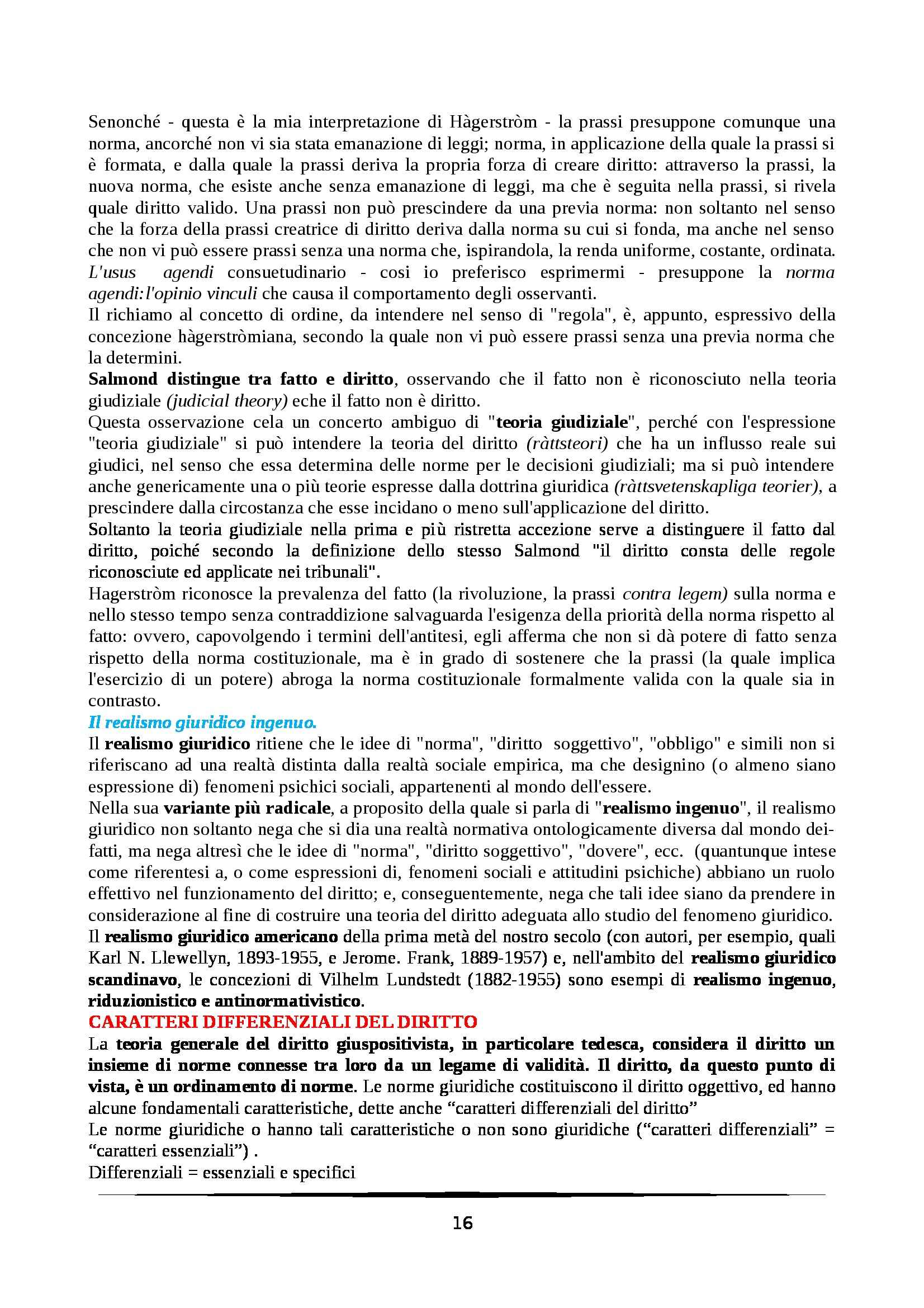 Riassunto esame Filosofia del Diritto, prof. Rotolo, libro consigliato Temi e Problemi di Filosofia del Diritto, Pattaro Pag. 16