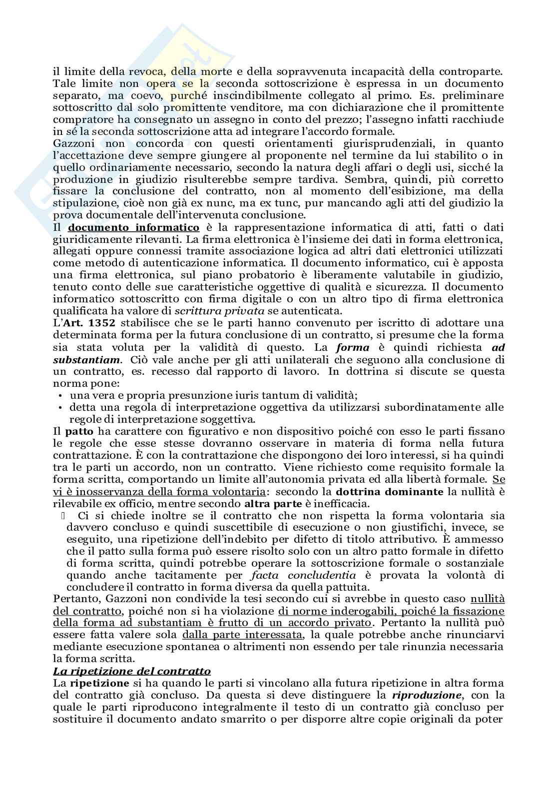 Riassunto esame Diritto Civile, Prof. Ferrara Leonardo, libro consigliato Diritto civile, Gazzoni Pag. 91