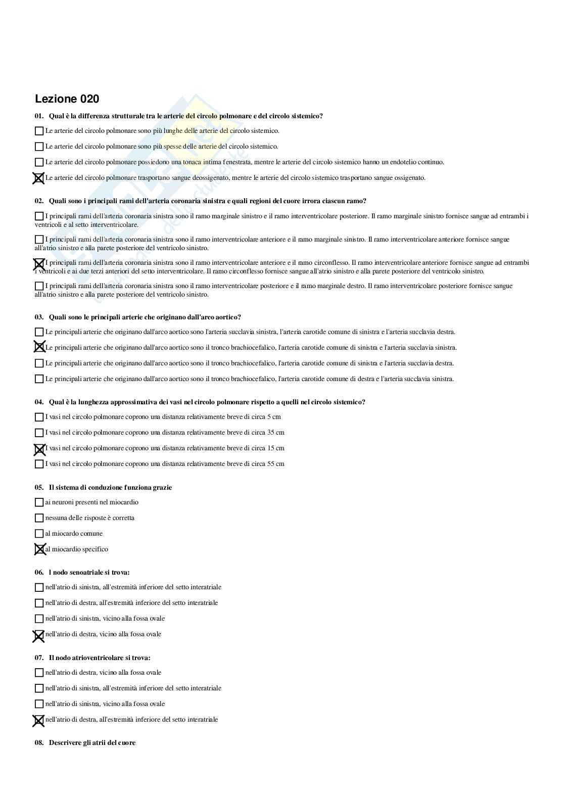 Paniere Anatomia umana - Risposte multiple (2026) Pag. 31