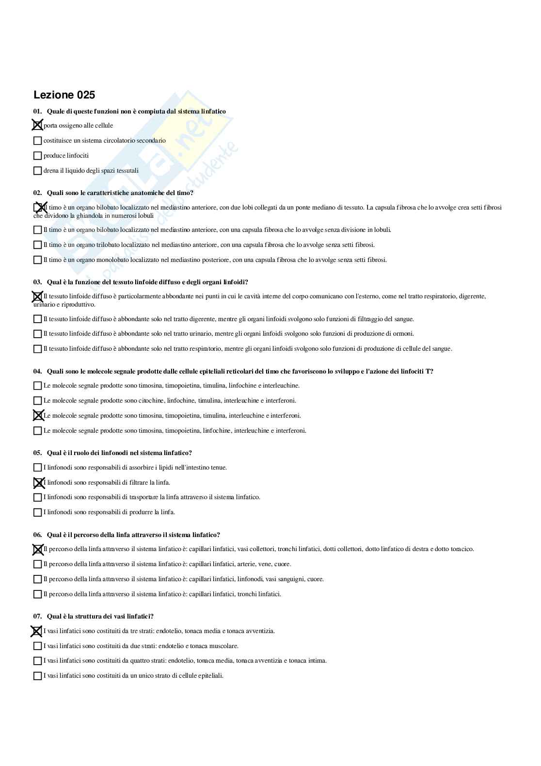 Paniere Anatomia umana - Risposte multiple (2026) Pag. 36