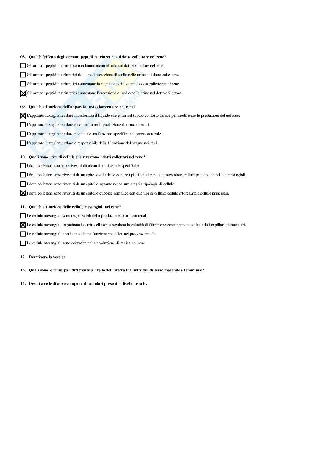 Paniere Anatomia umana - Risposte multiple (2026) Pag. 46