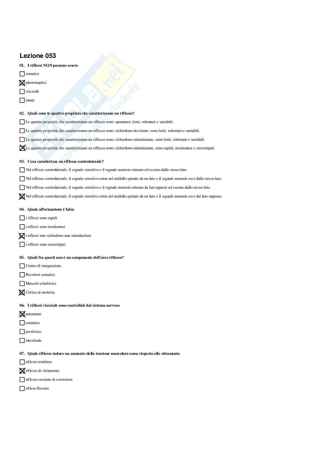 Paniere Anatomia umana - Risposte multiple (2026) Pag. 76