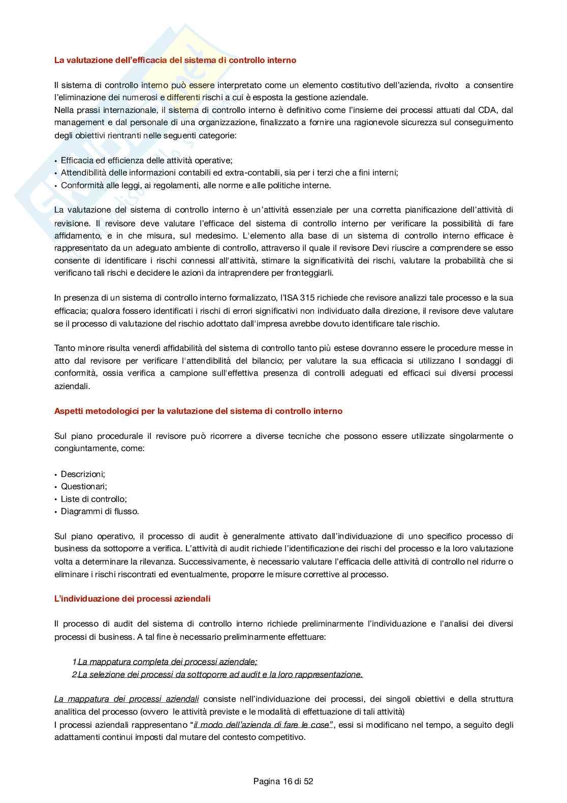 Revisione aziendale  Pag. 16
